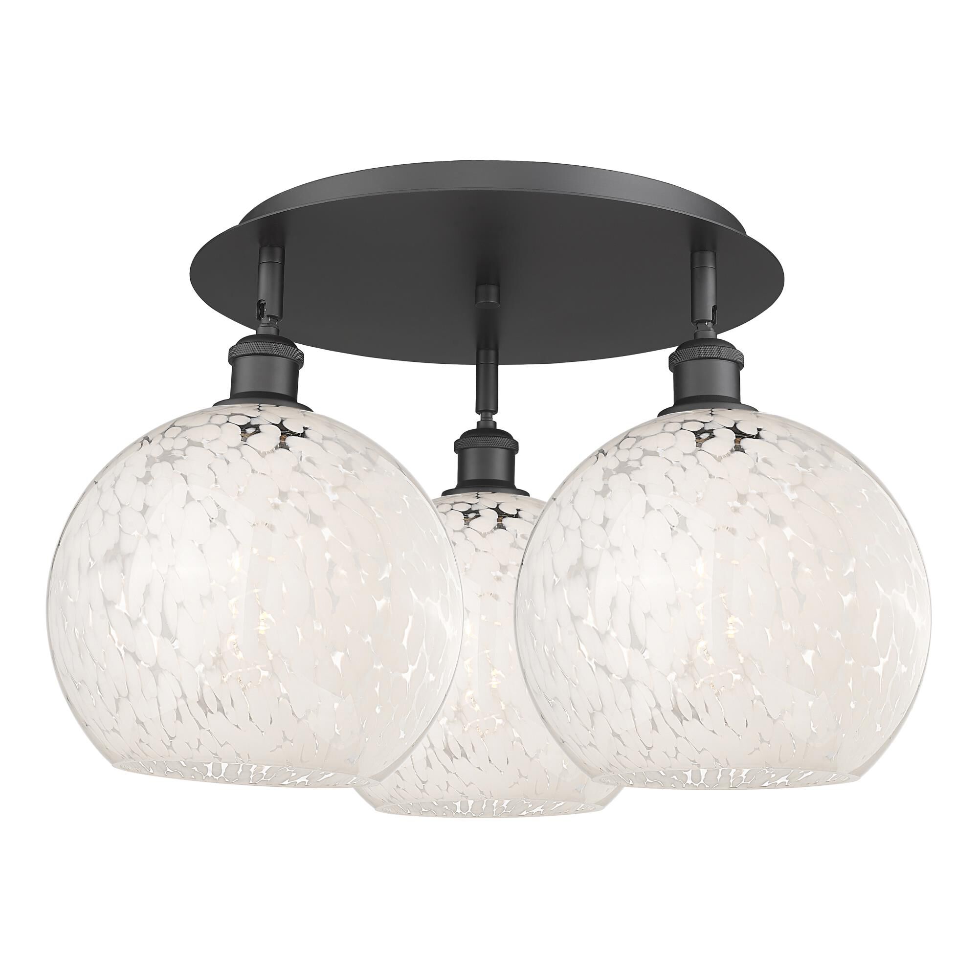 Bruno Marashlian White Mouchette 22 Inch Flush Mount by Innovations Lighting