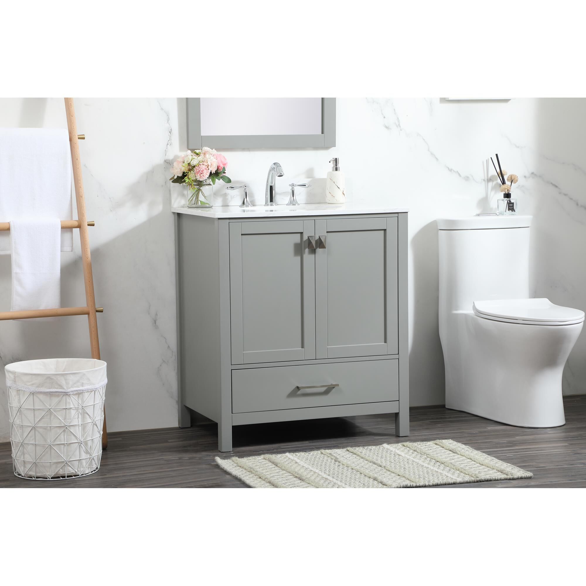 Shown in Grey finish