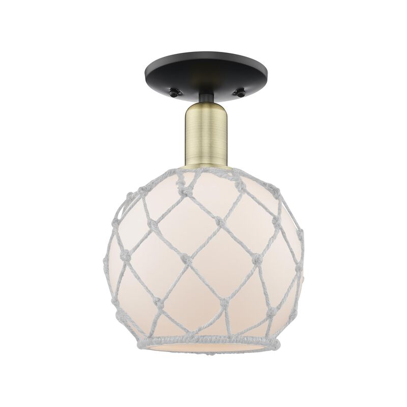 Bruno Marashlian Farmhouse Rope 8 Inch Semi Flush Mount by Innovations Lighting