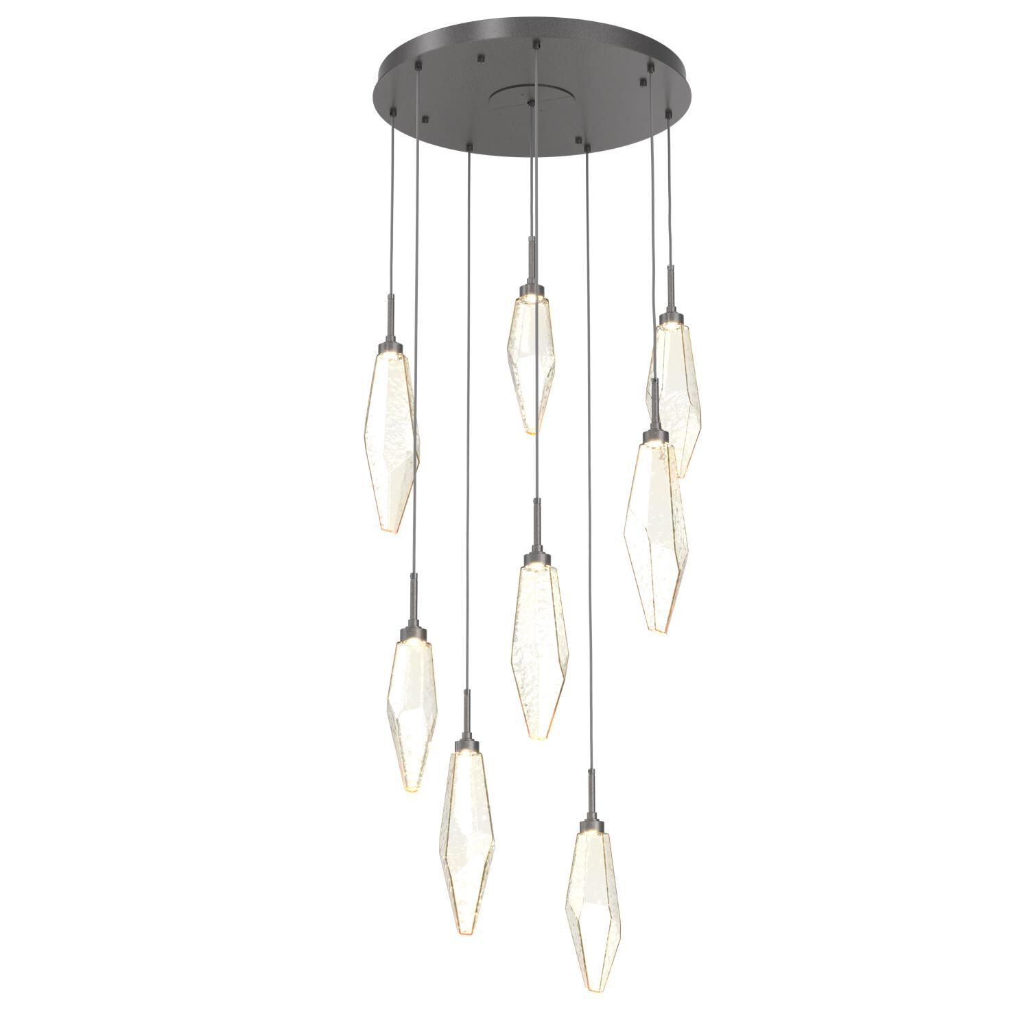 Rock Crystal Multi Light Pendant by Hammerton Studio