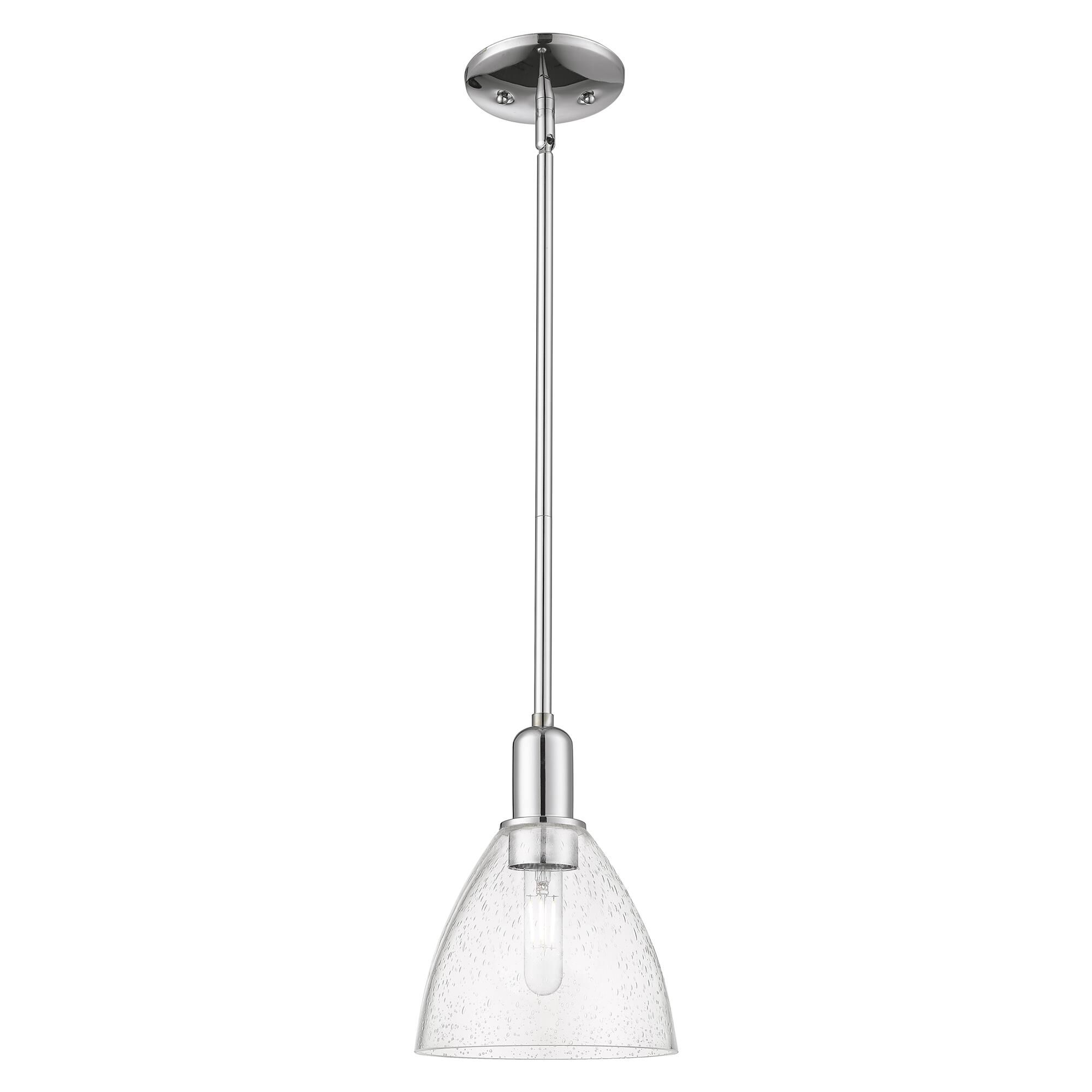 Shown in Polished Chrome finish and Seedy glass