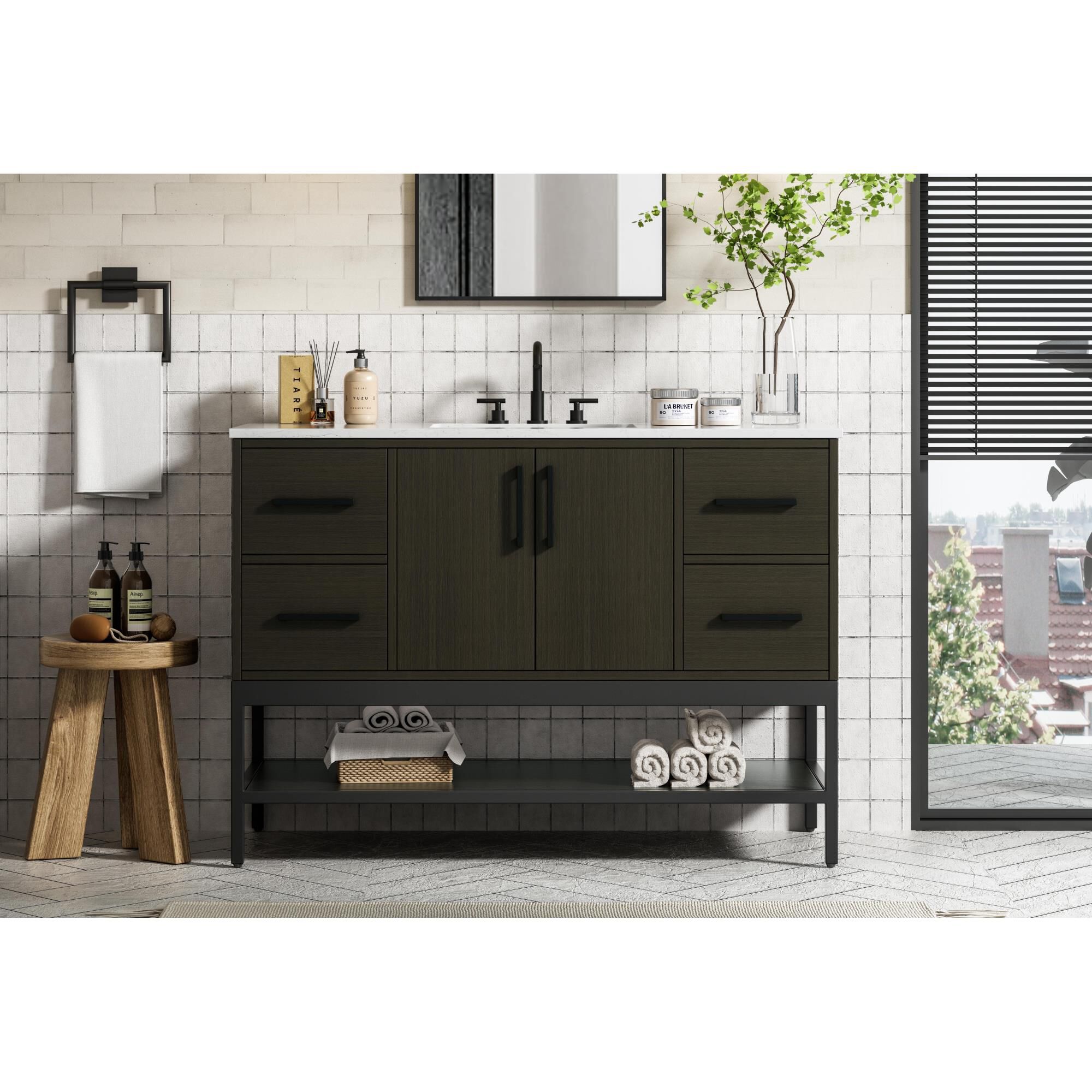 Shown in Mocha Brown finish