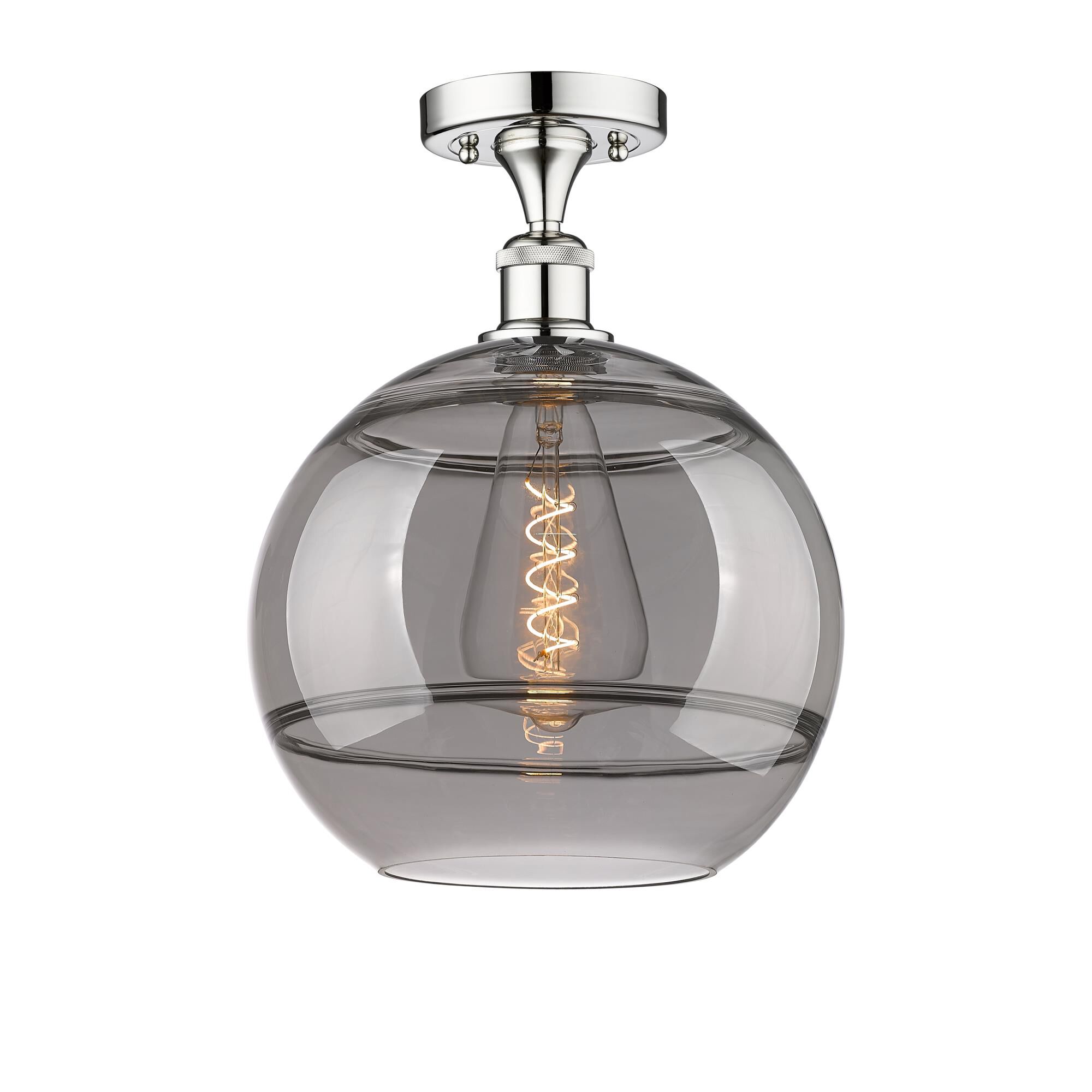 Shown in Polished Chrome finish and Light Smoke glass
