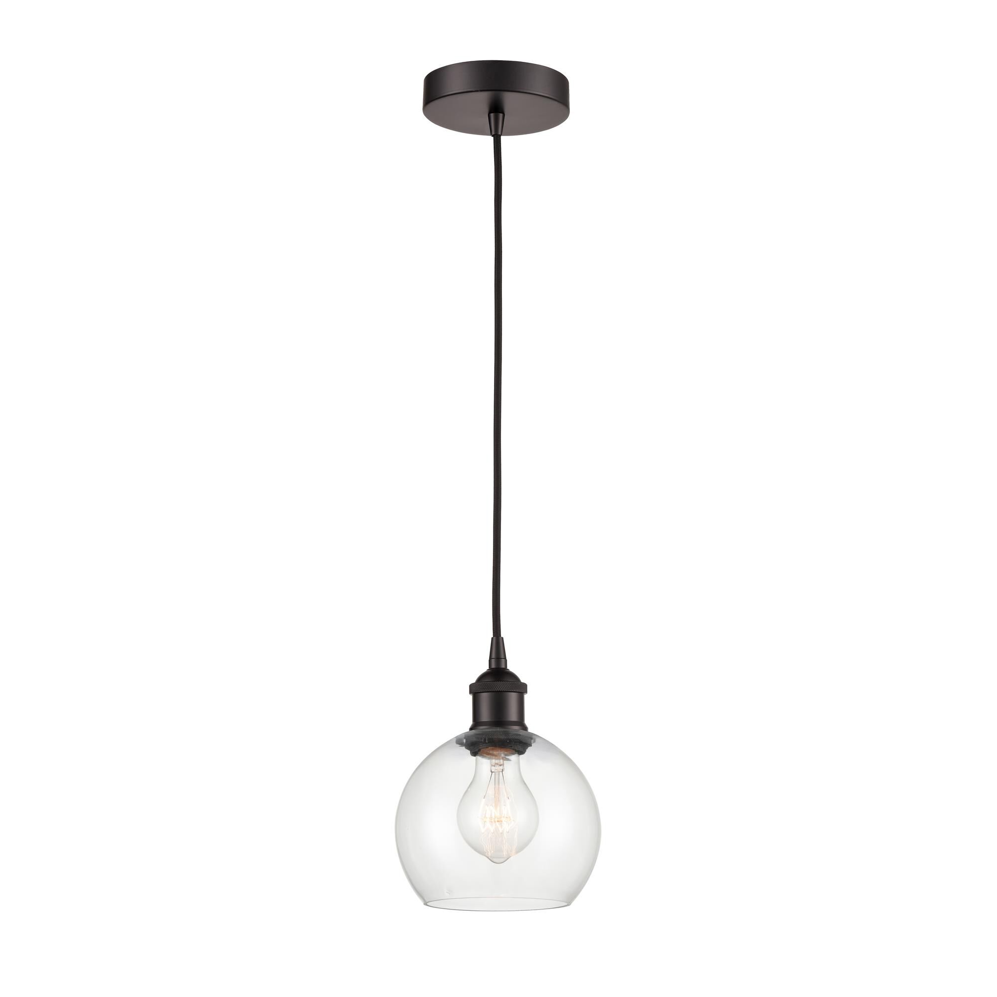 Shown in Oil Rubbed Bronze finish and Clear glass