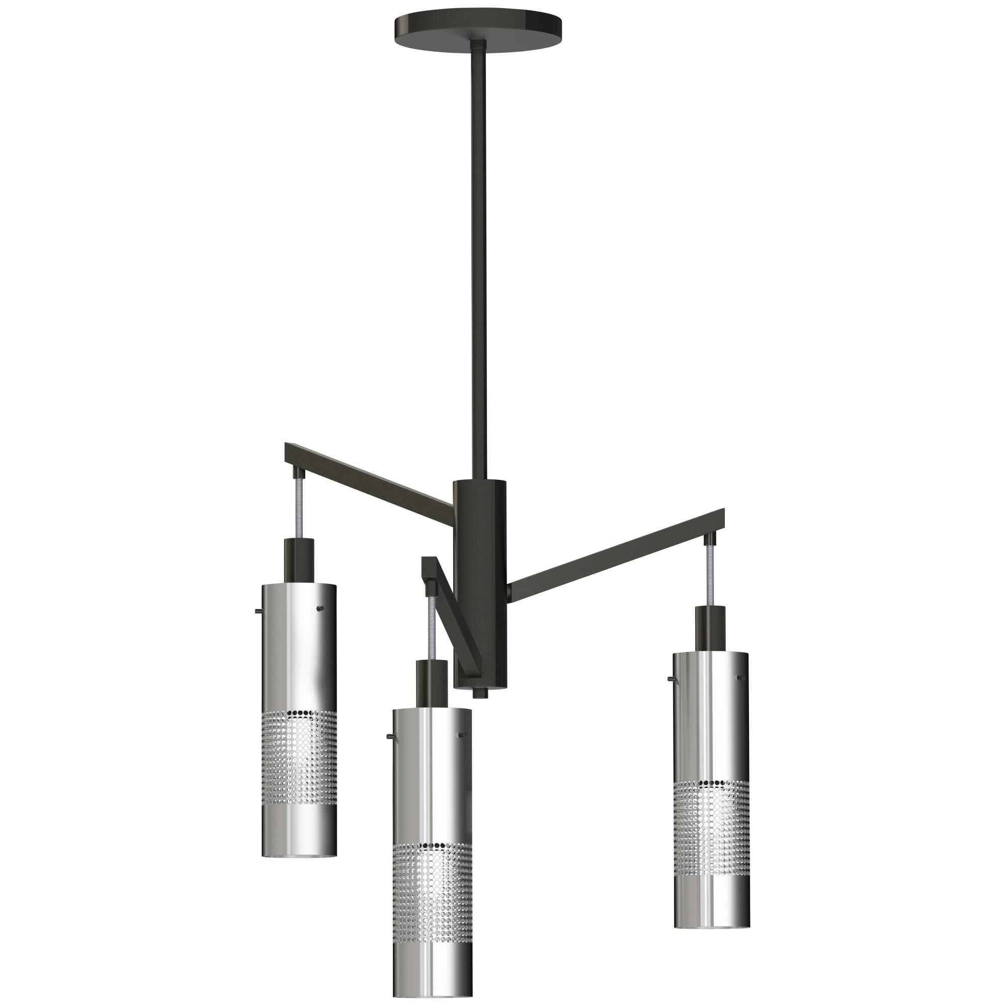 Grid 3 19 Inch 3 Light Mini Chandelier by Kovacs