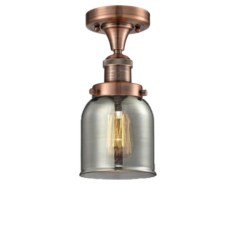 Bruno Marashlian Small Bell 5 Inch 1 Light Semi Flush Mount by Innovations Lighting