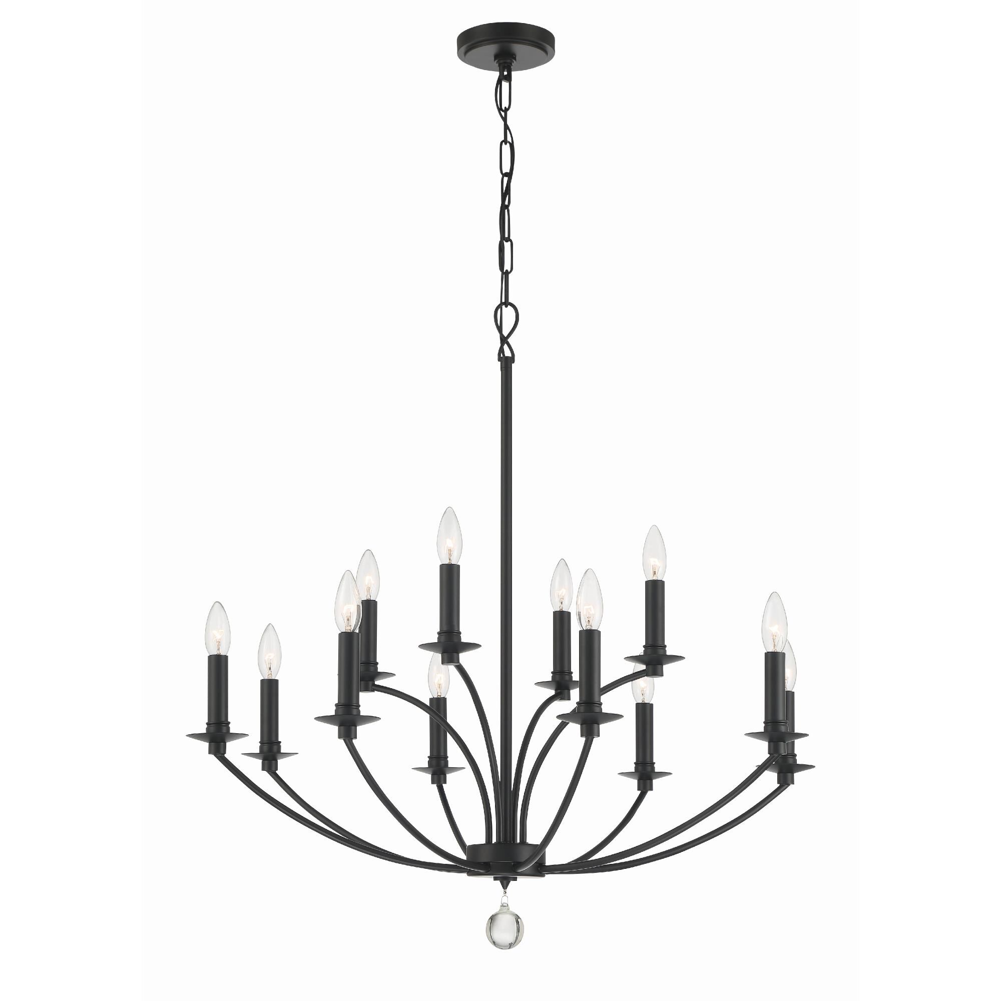 Mila 32 Inch 12 Light Chandelier by Crystorama