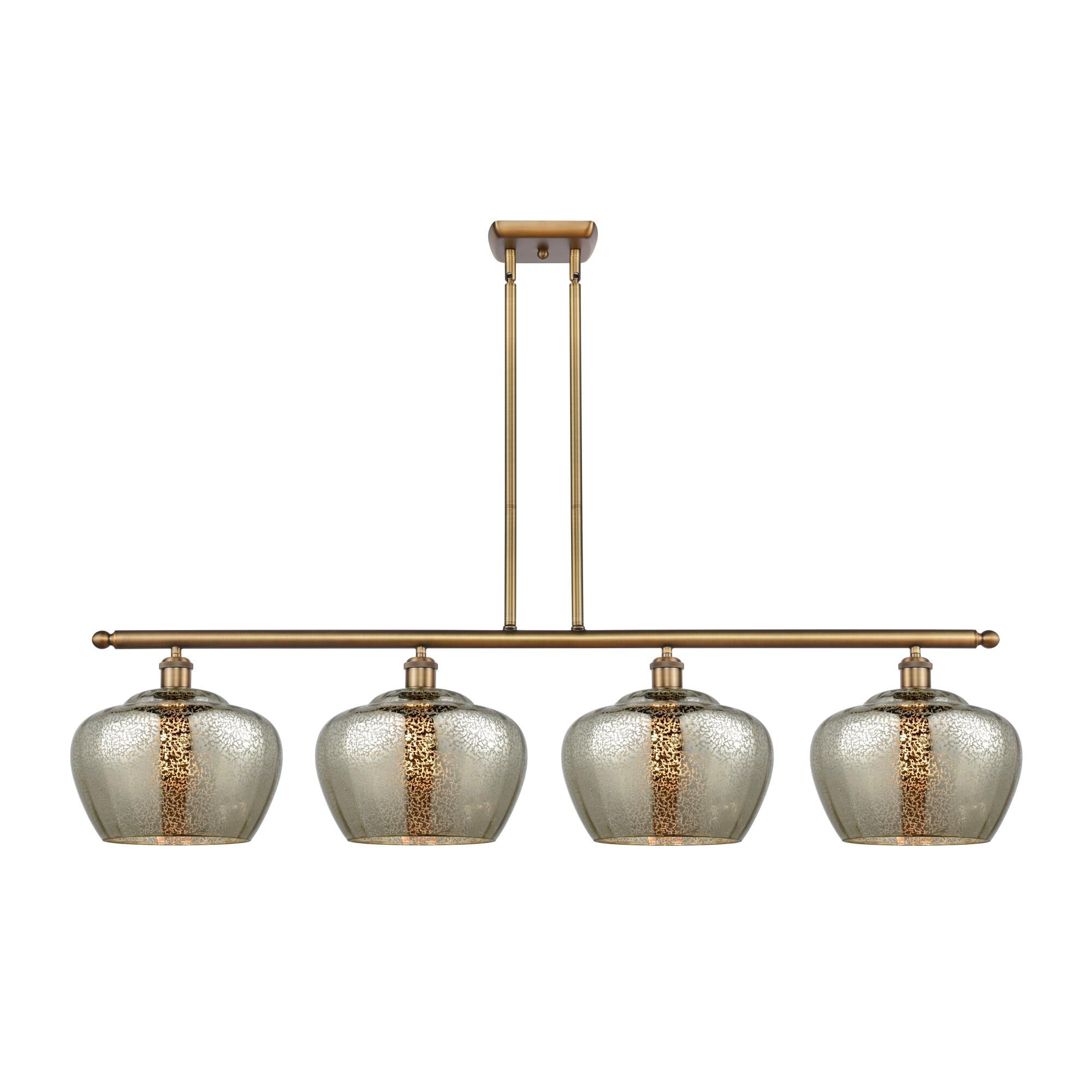 Shown in Brushed Brass finish and Bowl glass and Glass shade