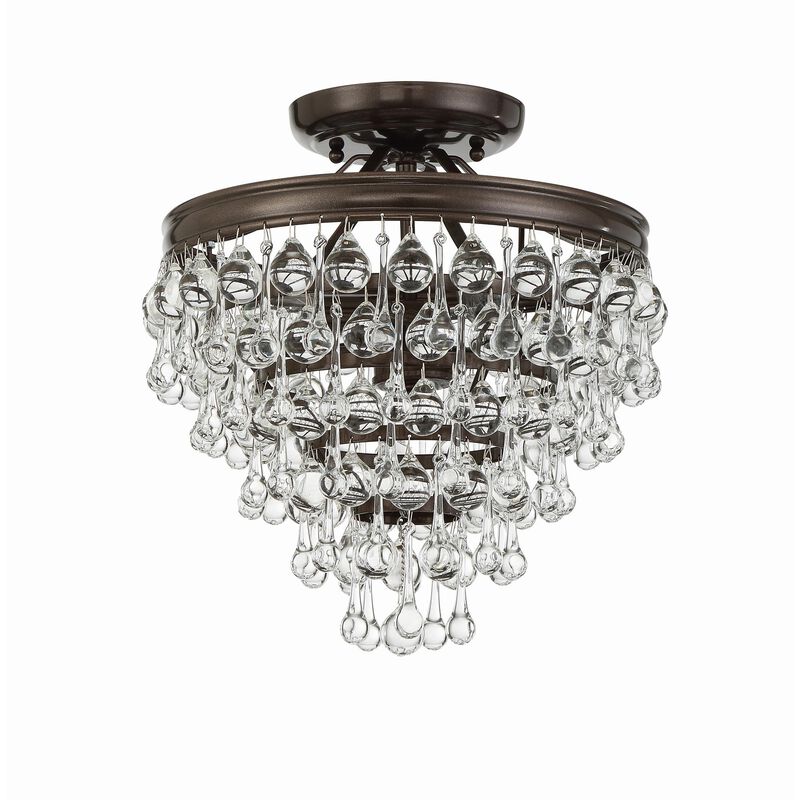 Calypso 13 Inch 3 Light Mini Chandelier by Crystorama