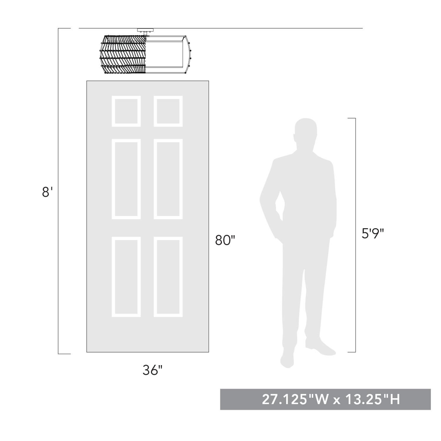 Shown in Matte Black finish and Natural Rattan shade