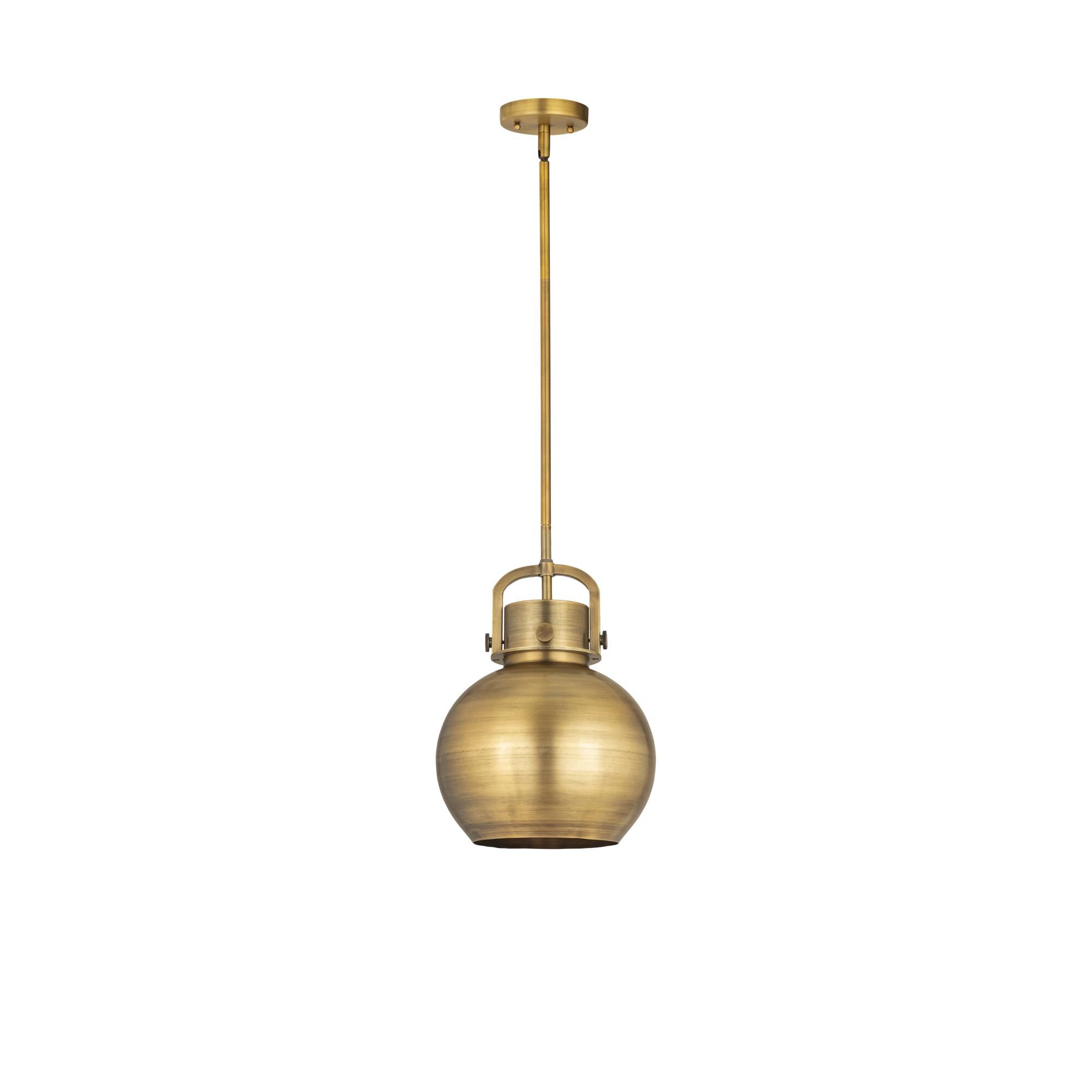 Shown in Brushed Brass finish and Brushed Brass Steel shade