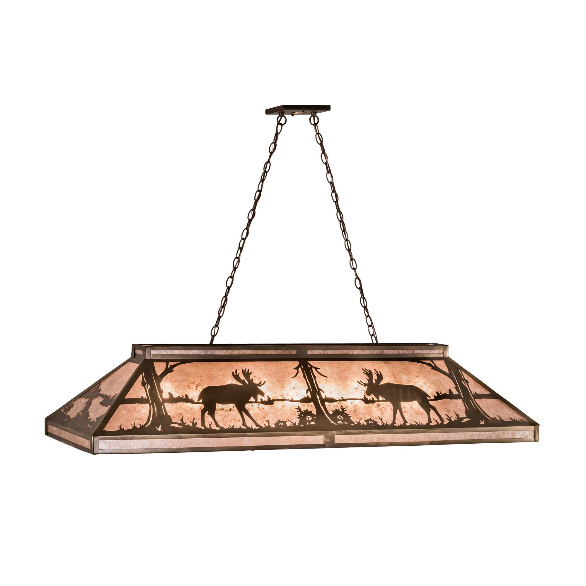 Moose At Lake 61 Inch 9 Light Linear Suspension Light by Meyda Lighting
