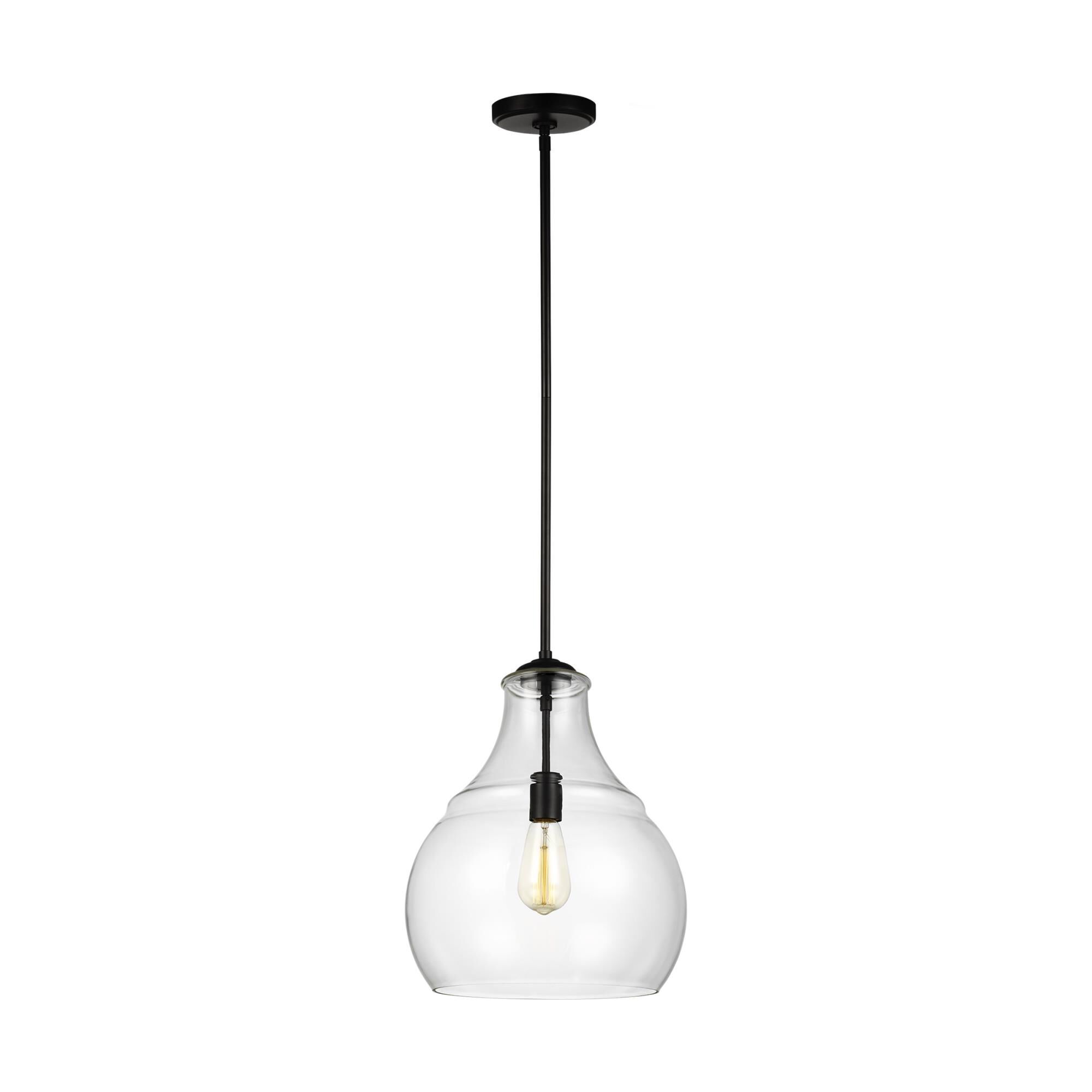 Shown in Oil Rubbed Bronze finish and Clear Shade glass and Clear shade