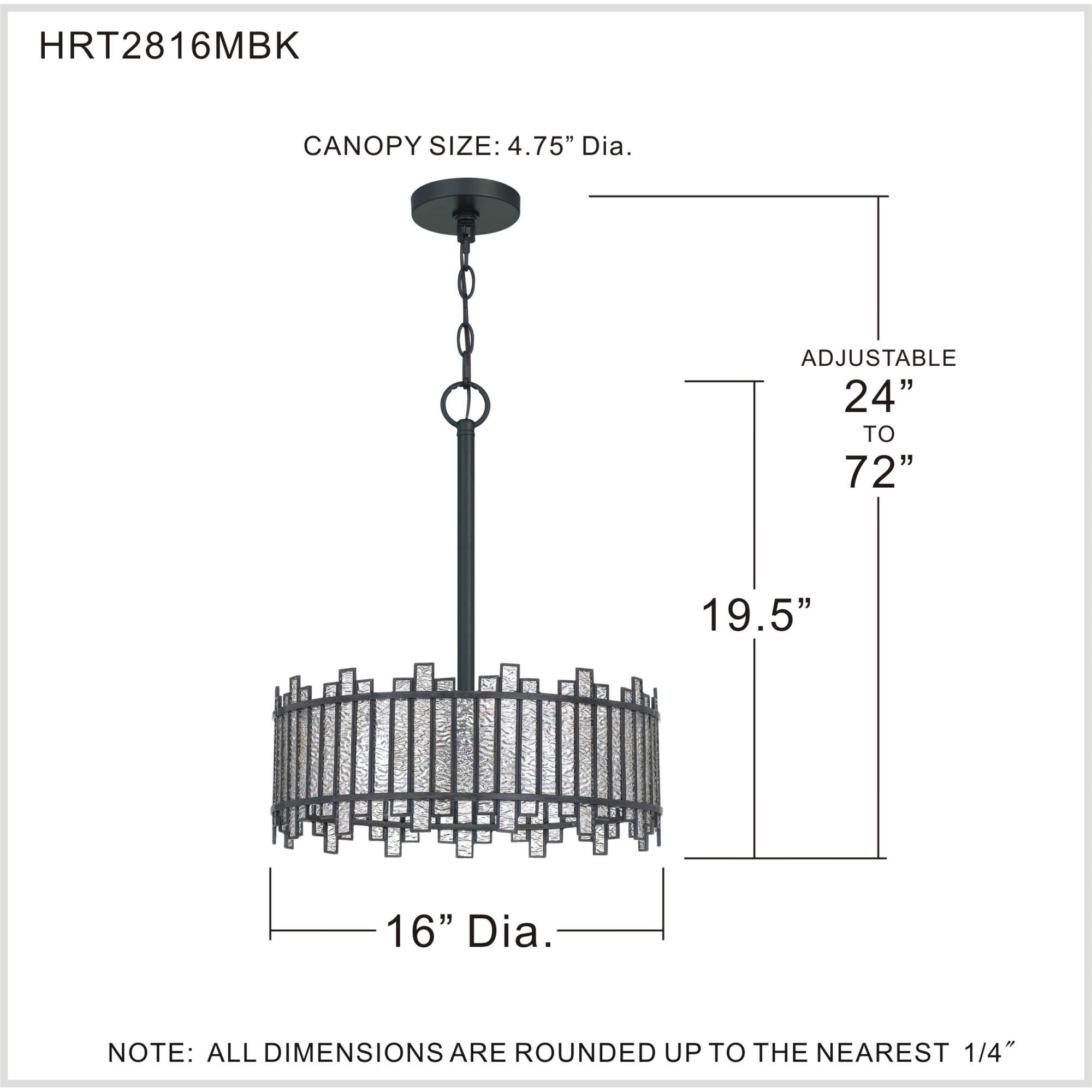 Hartman 16 Inch Large Pendant by Quoizel