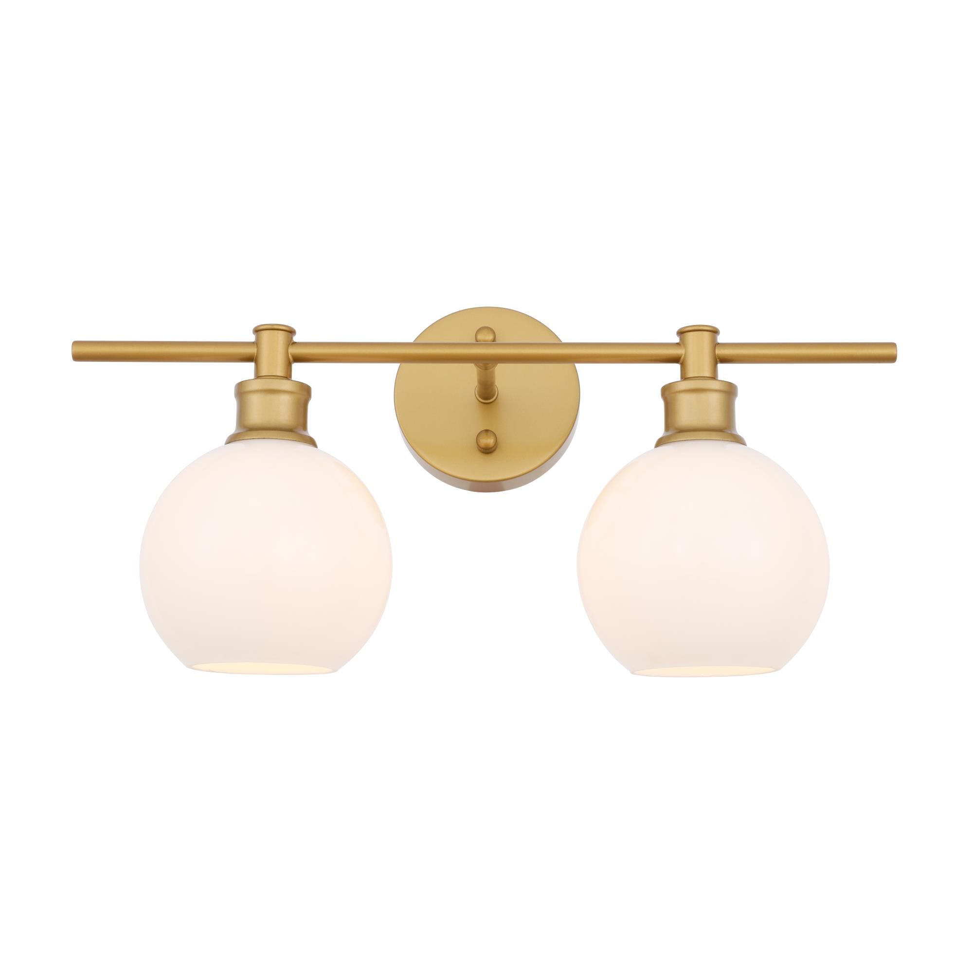 Shown in Brass finish and Frosted White  glass