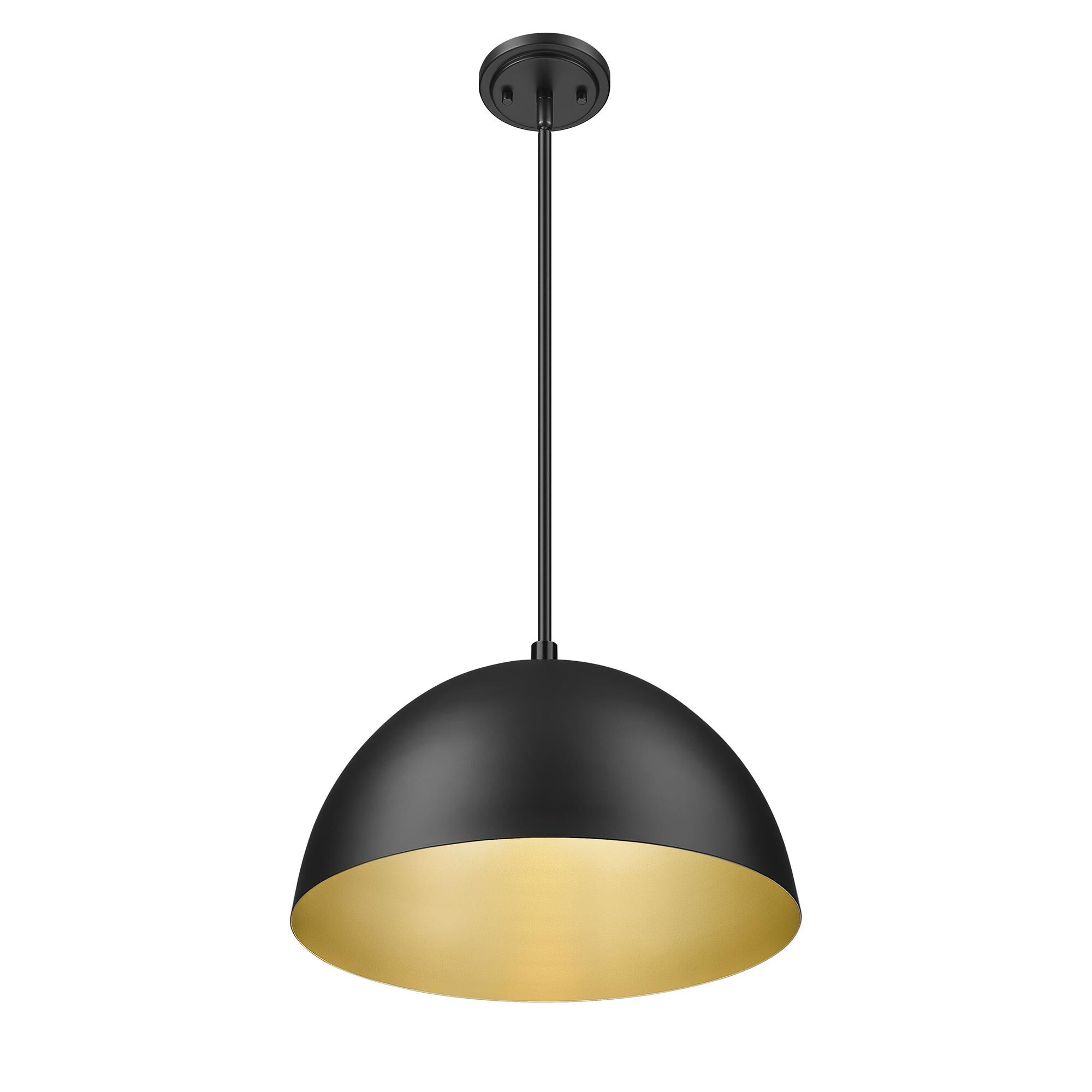 Shown in Matte Black finish and Matte Black and Gold shade