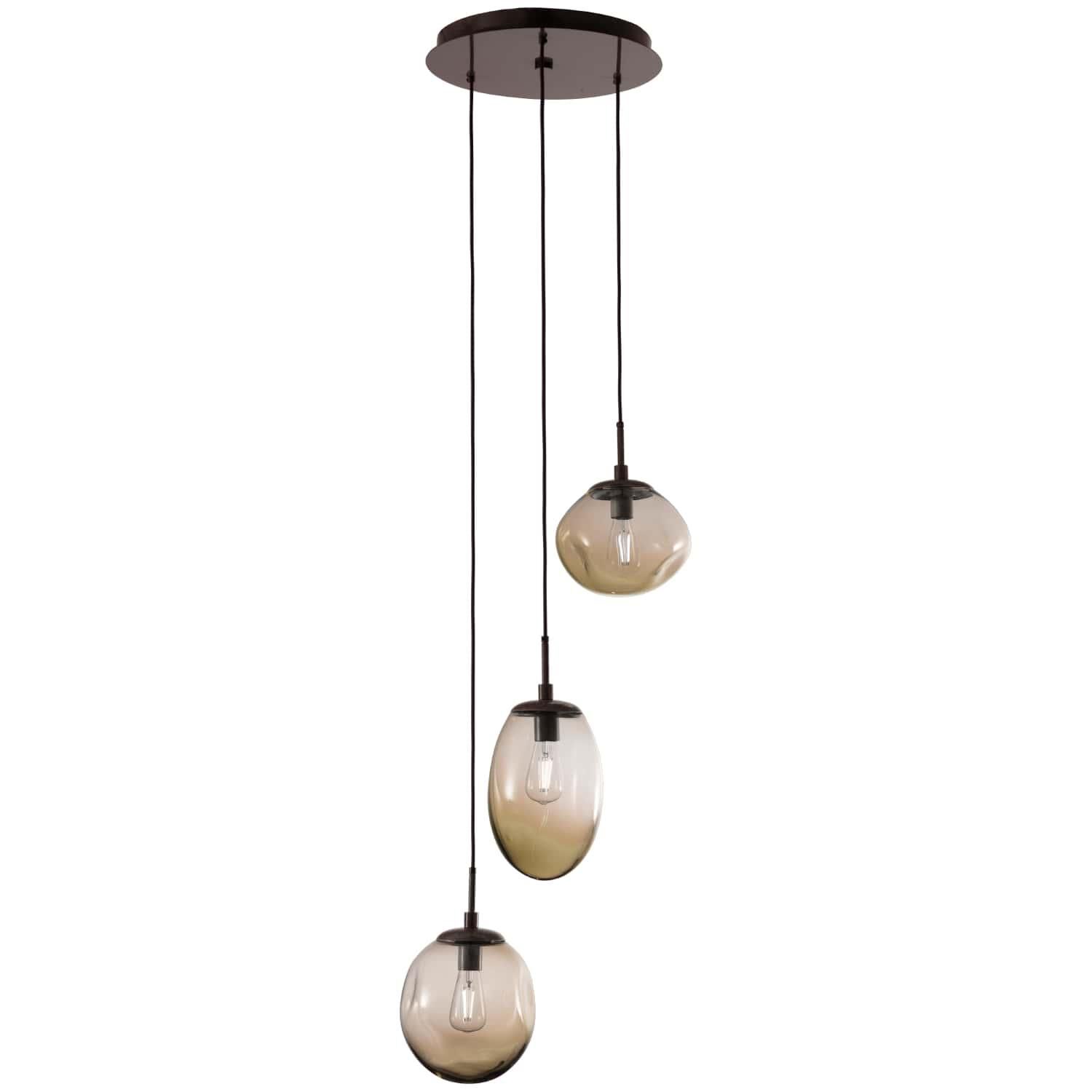 Levi Wilson Nebula 22 Inch 3 Light Multi Light Pendant by Hammerton Studio