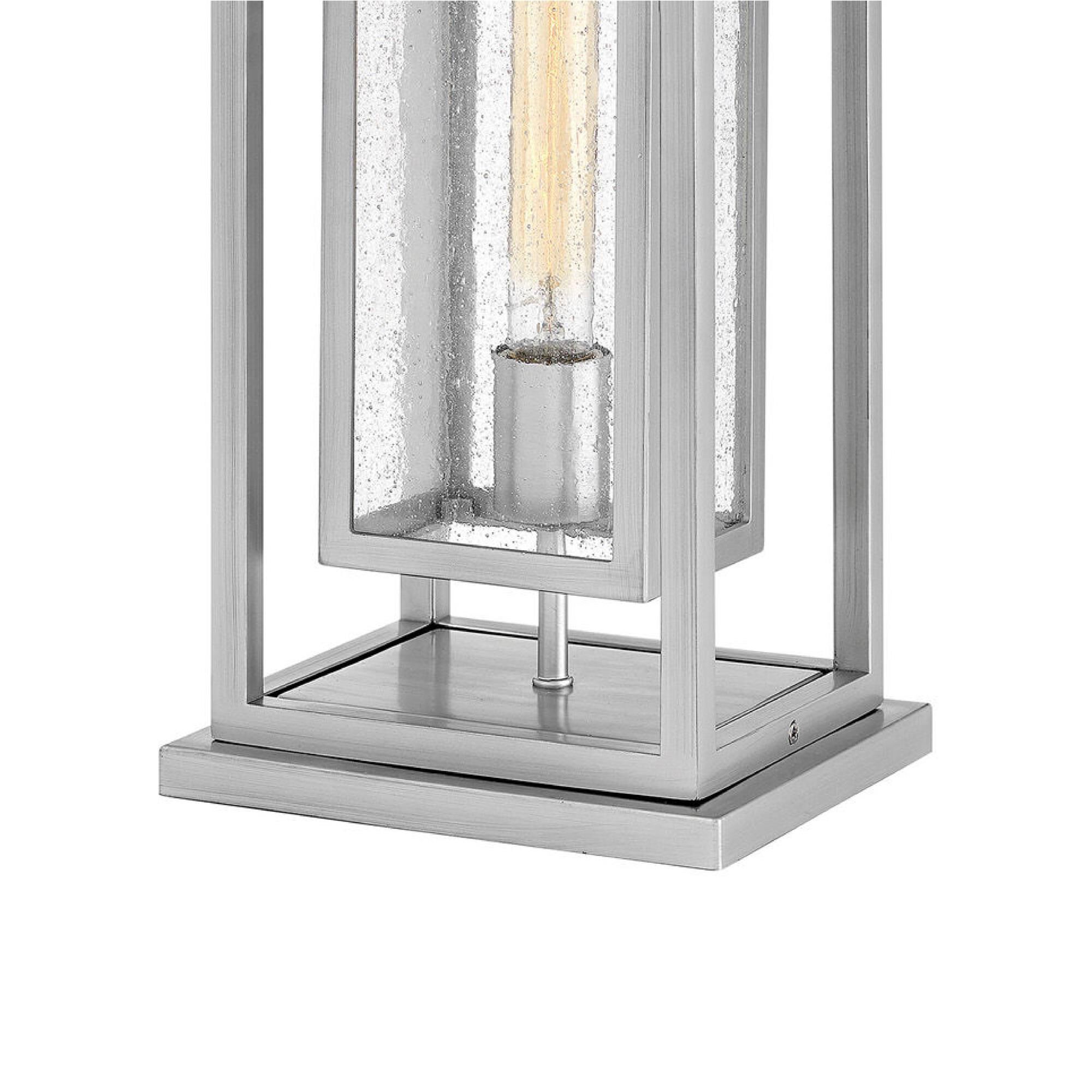 Shown in Satin Nickel finish and Clear Seedy glass and 12 Volt accent