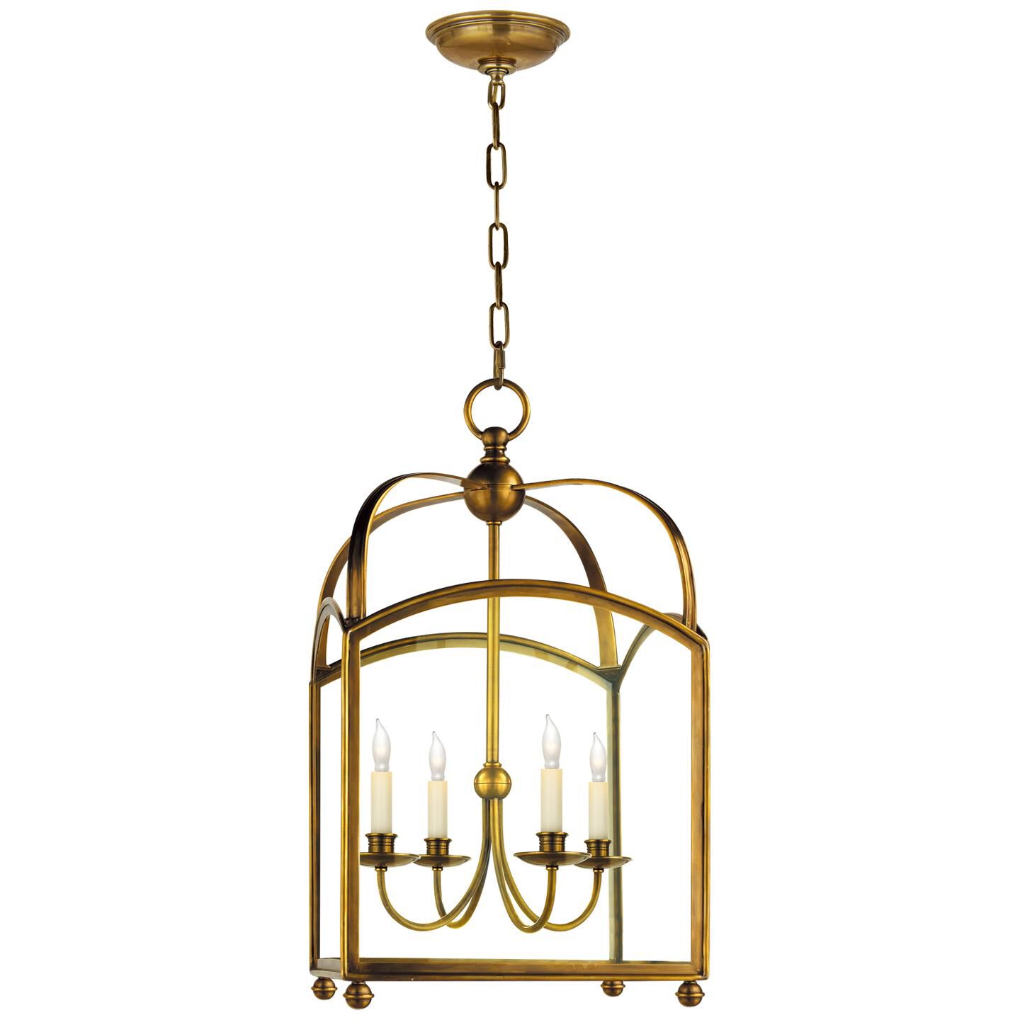 Shown in Antique-Burnished Brass finish and Clear glass 