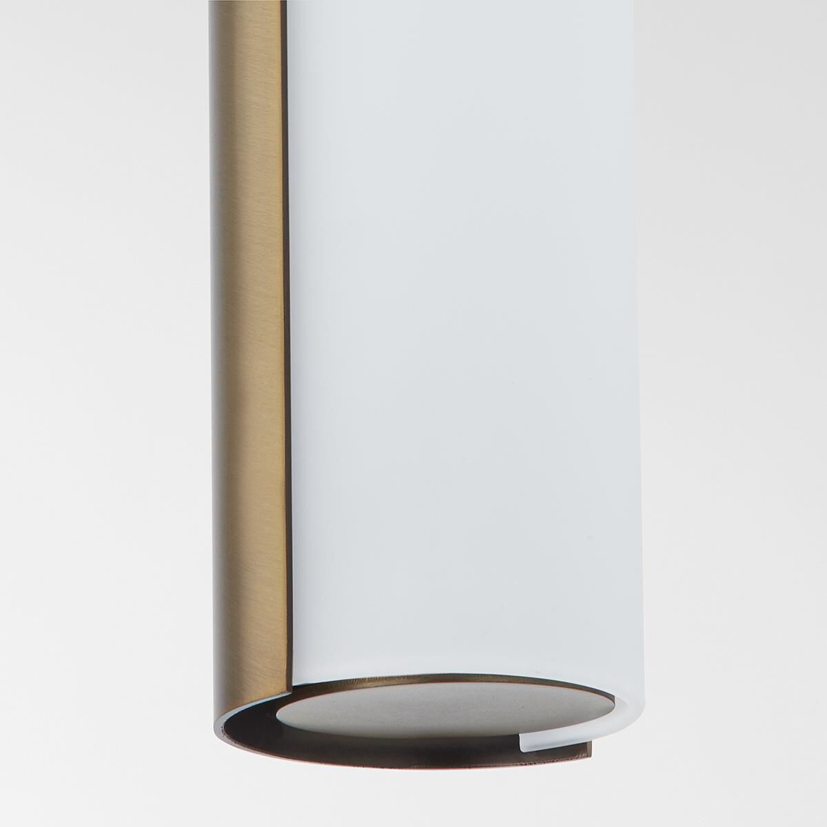Shown in Patina Brass finish and Opal shade