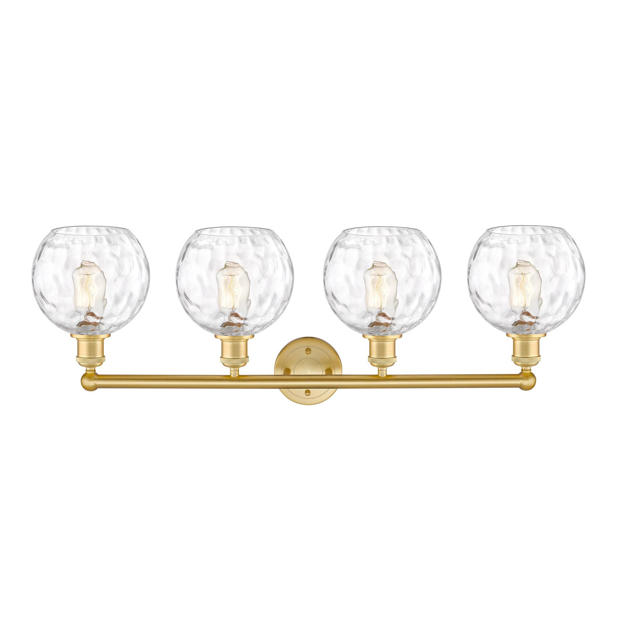 Shown in Satin Gold finish and Clear glass