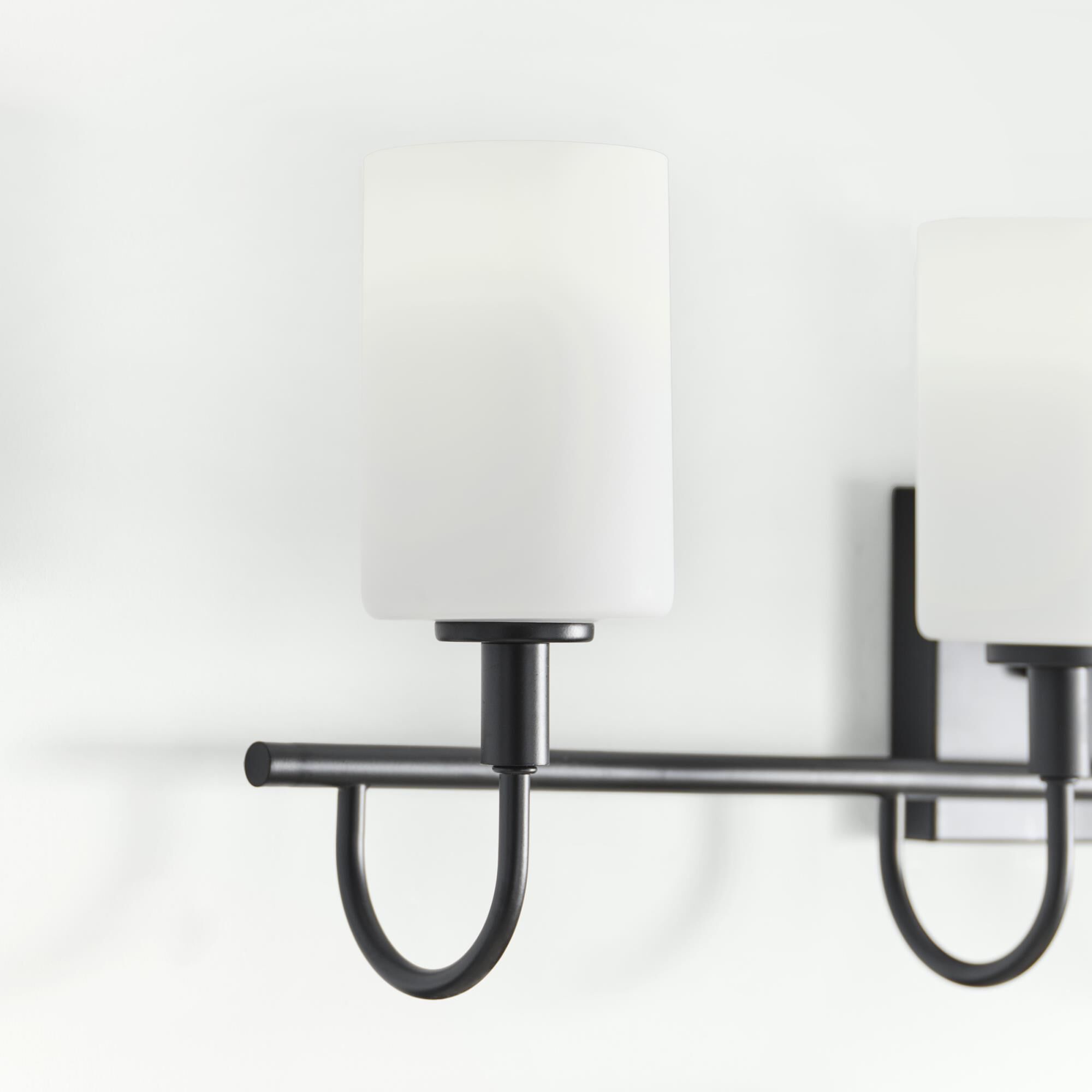 Shown in Midnight Black finish and Etched and White Inside glass