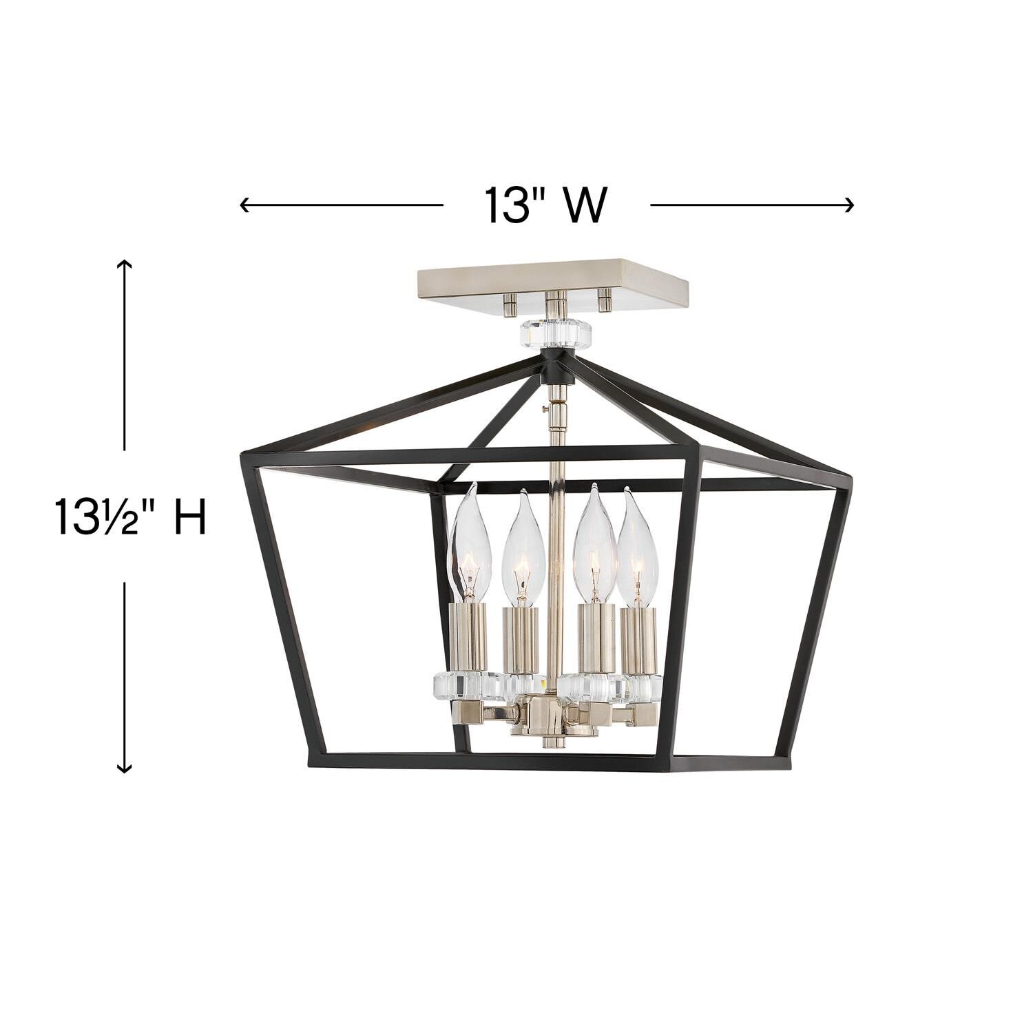 Stinson 13 Inch 4 Light Semi Flush Mount by Hinkley Lighting