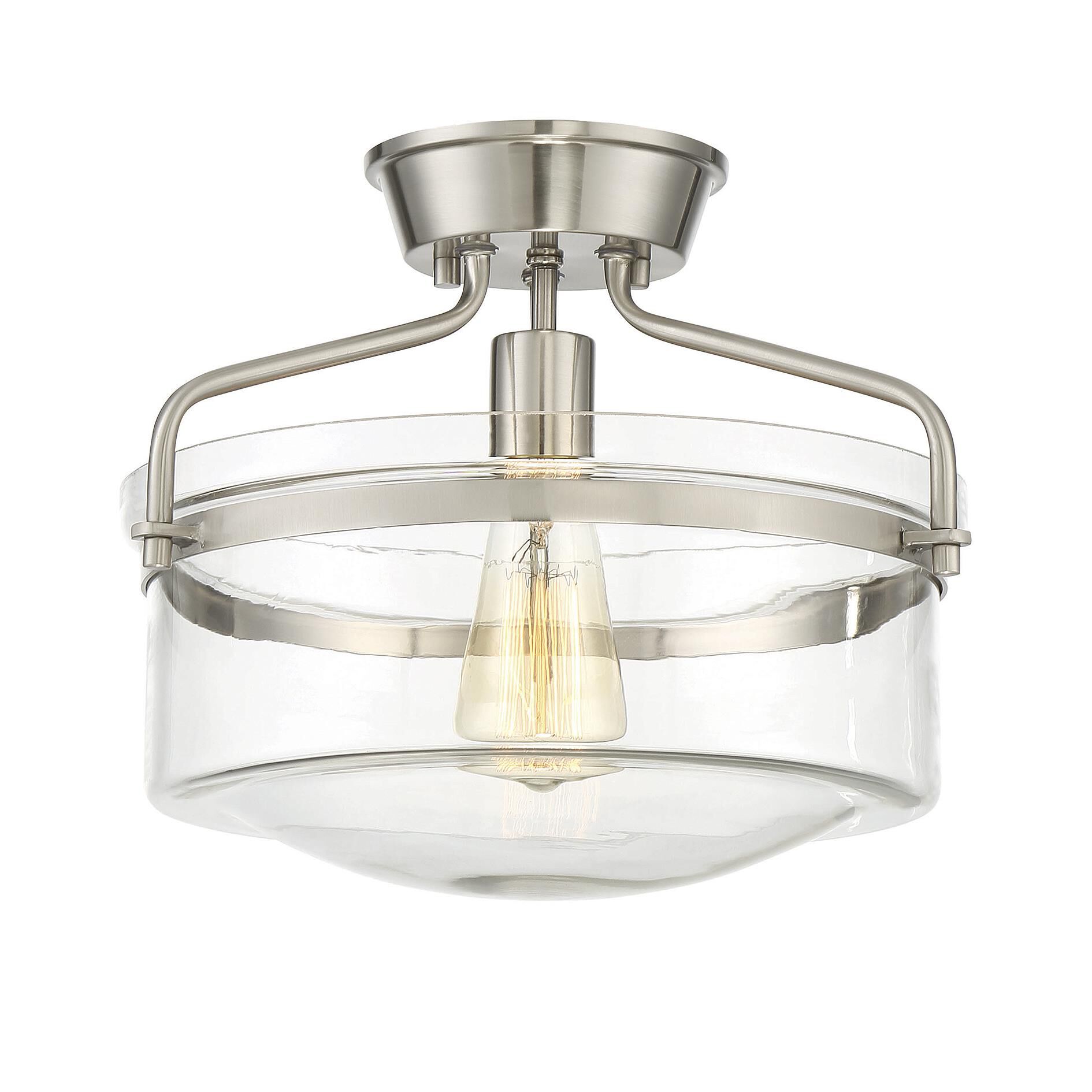 13 Inch 1 Light LED Semi Flush Mount by Meridian Lighting