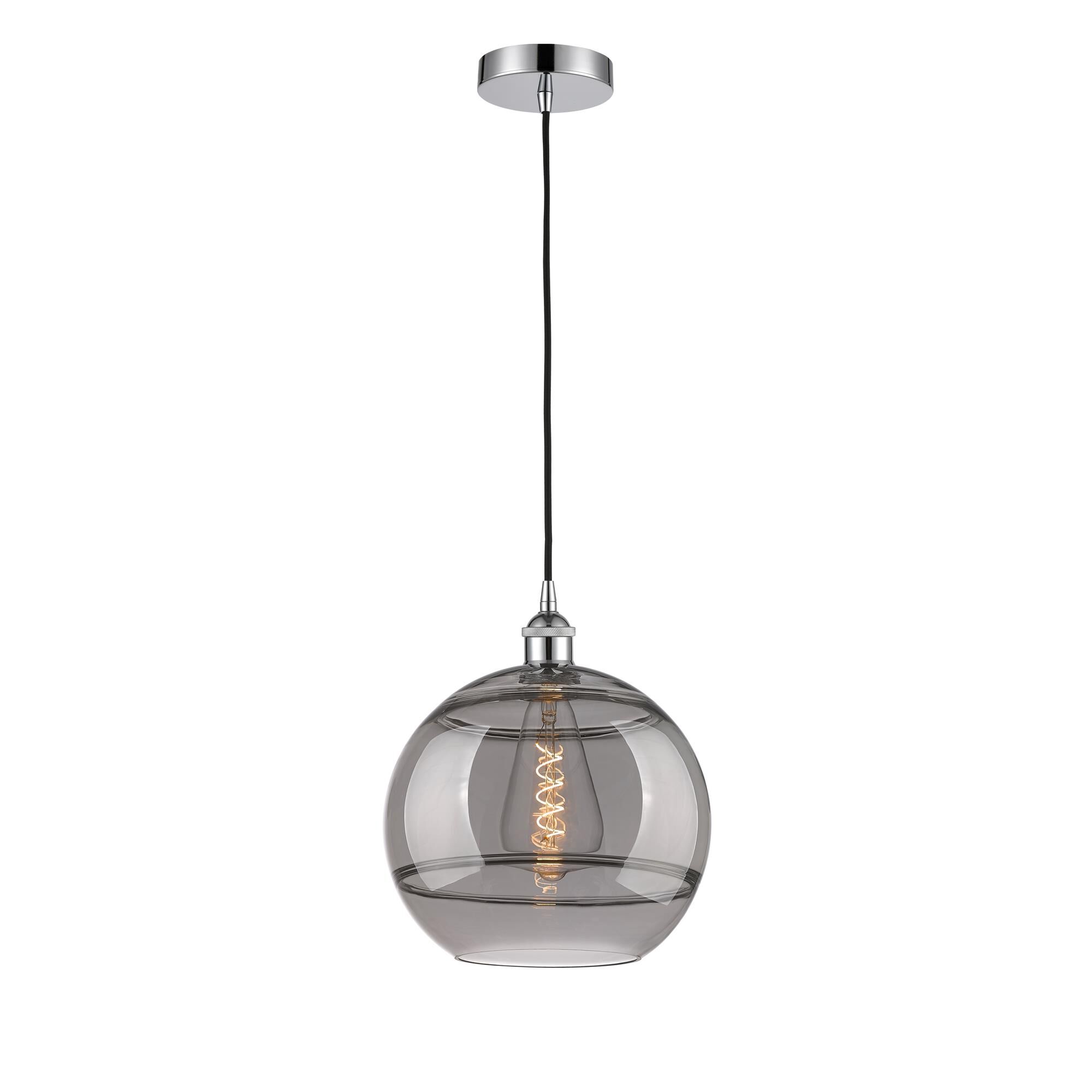 Shown in Polished Chrome finish and Light Smoke glass