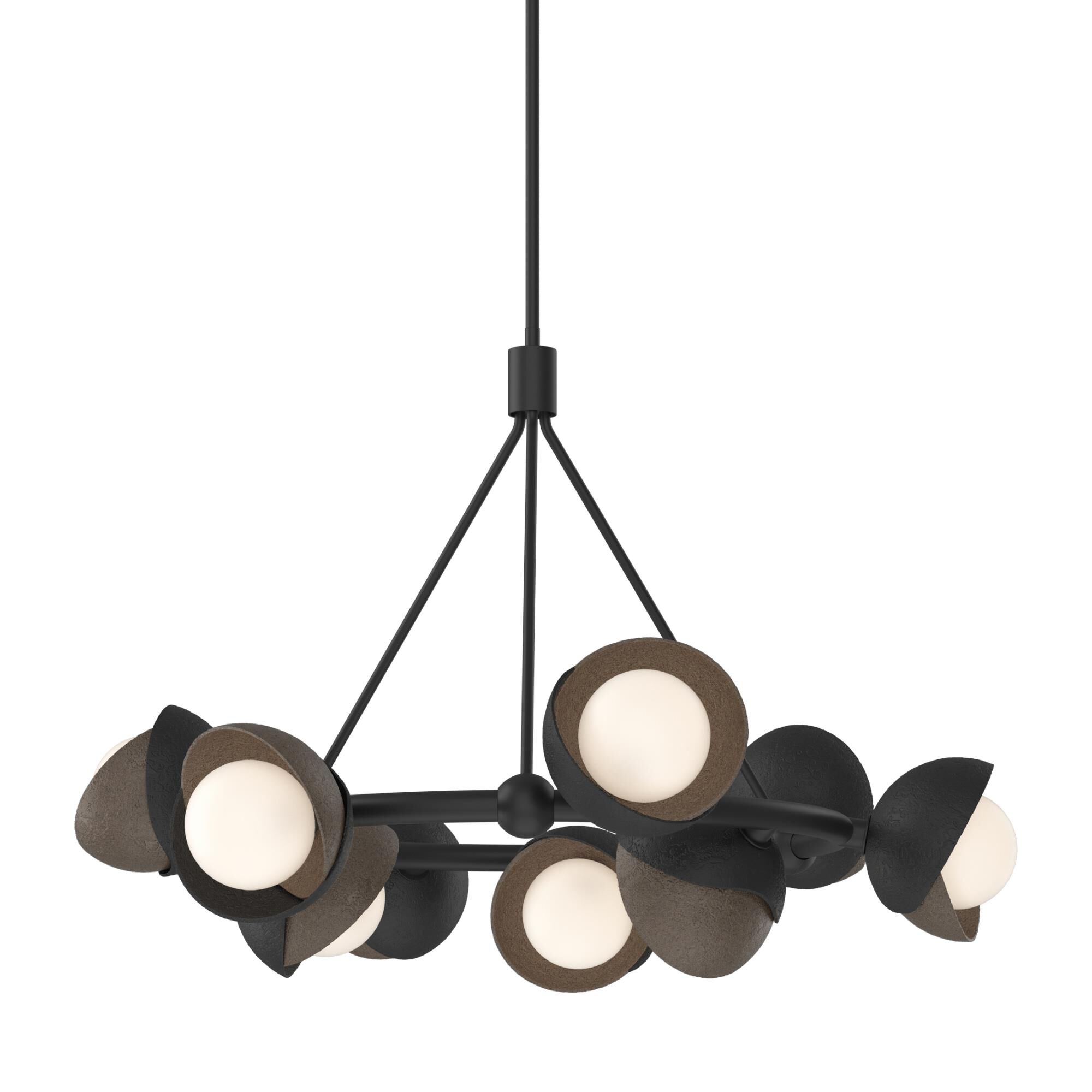Shown in Black finish and Opal glass and Opal Glass shade