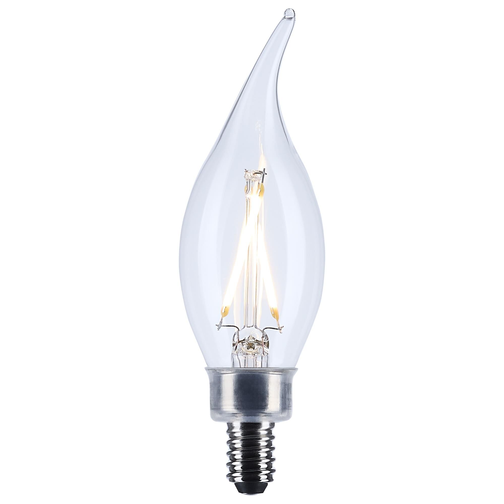 Dimmable 3 Watt 3000K CA10 LED Light Bulb by Satco
