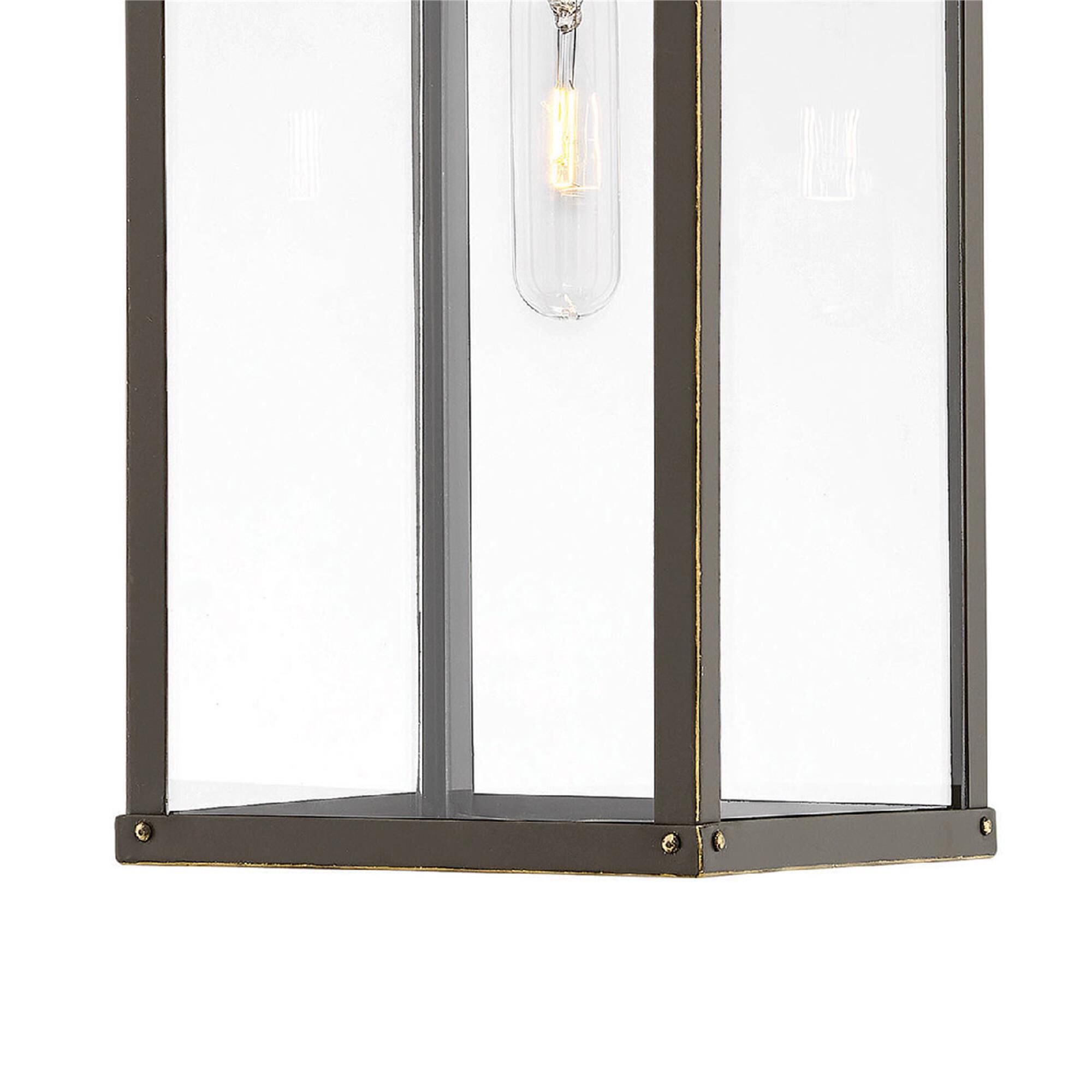 Shown in Oil Rubbed Bronze finish and Clear glass