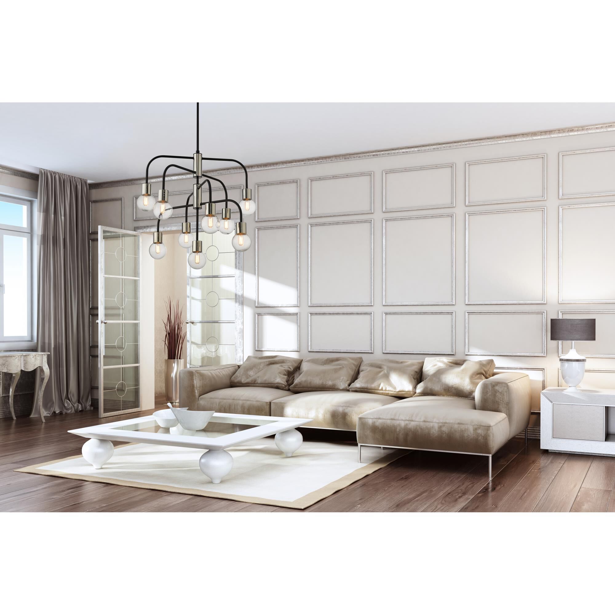 Neutra 26 Inch 9 Light Chandelier by Z-Lite