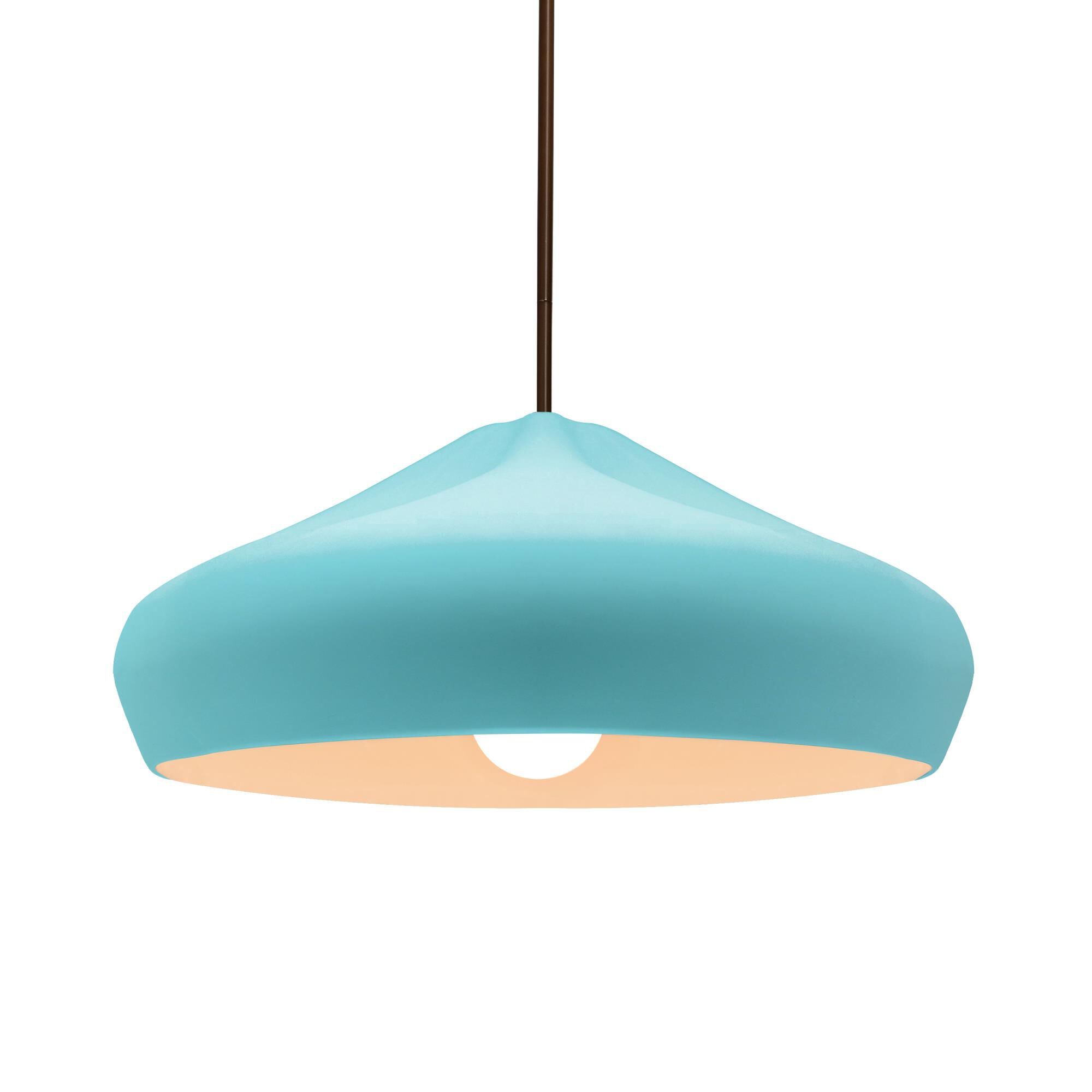 Shown in Dark Bronze finish and Reflecting Pool shade