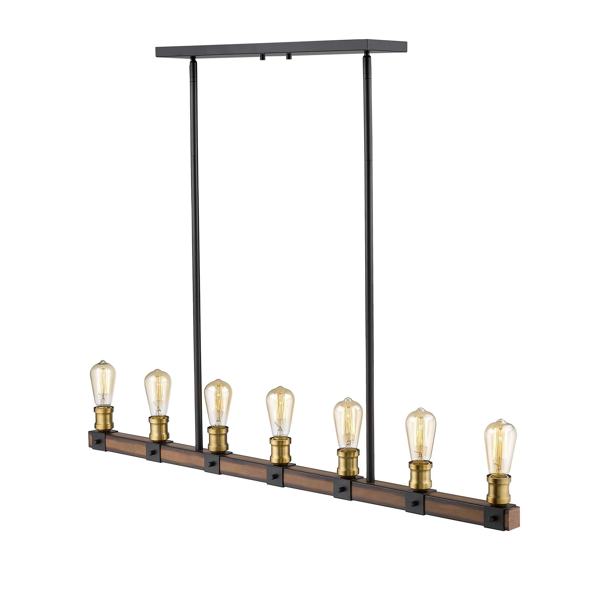 Shown in Rustic Mahogany finish and --- glass and --- shade