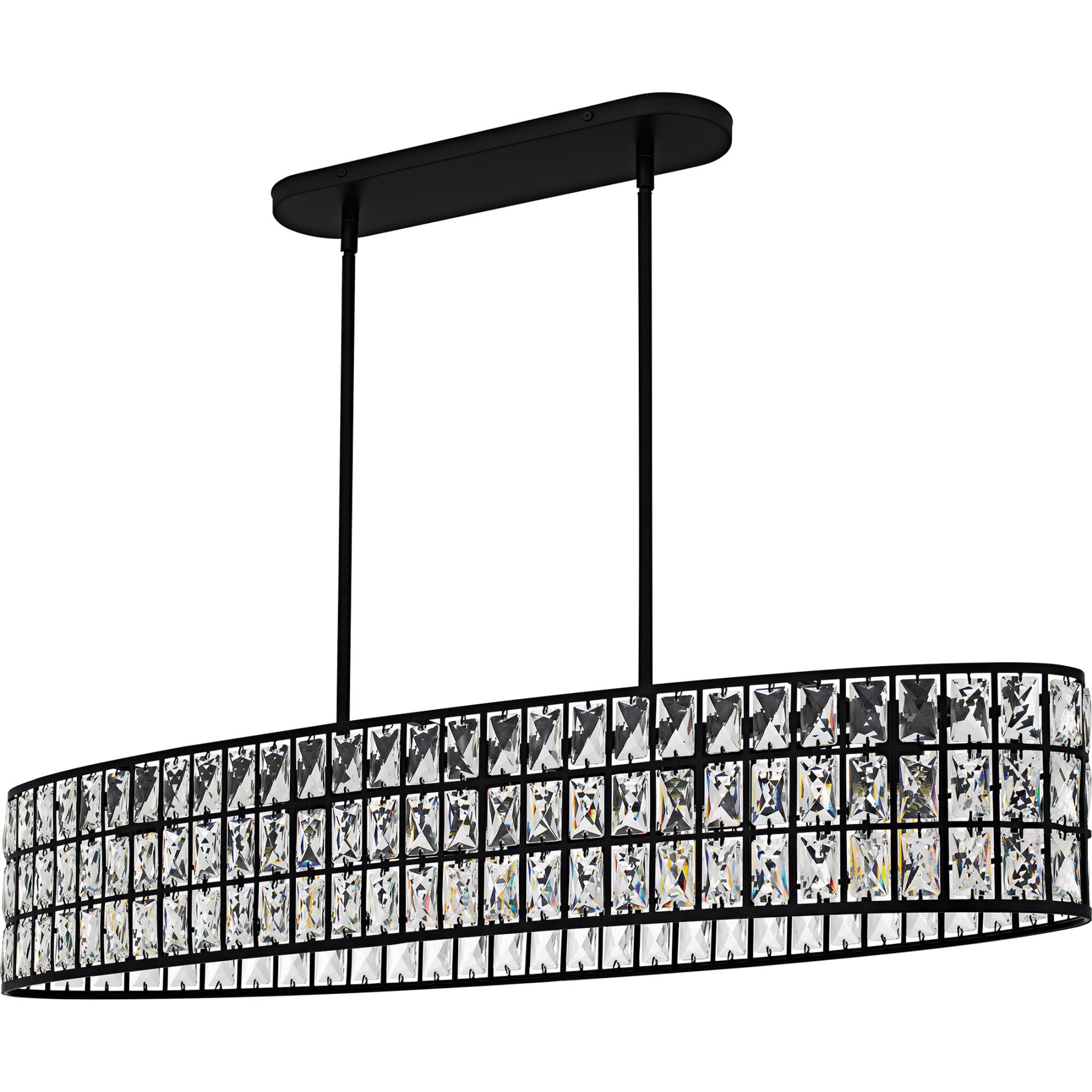 Shown in Matte Black finish and Clear Crystal Glass shade