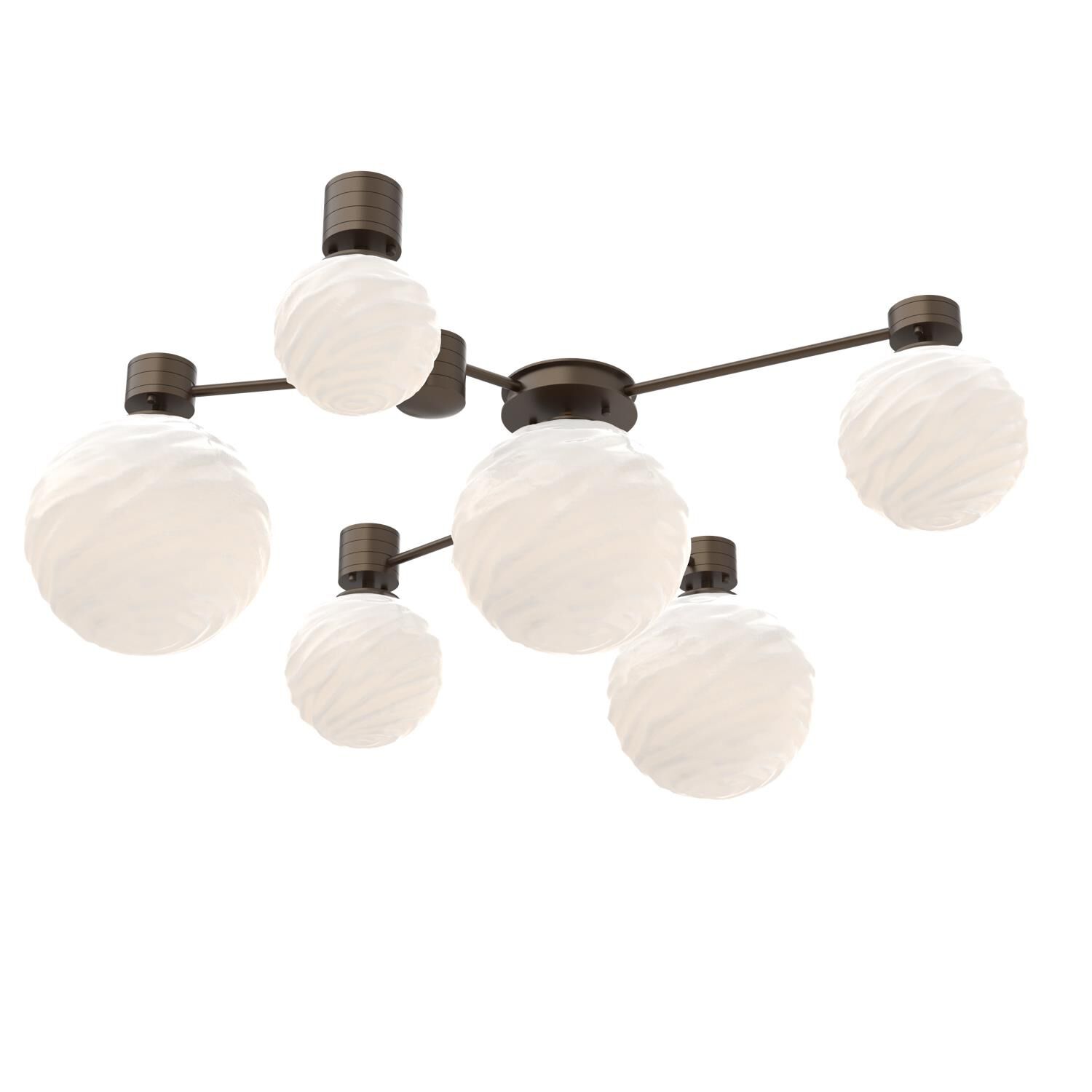 Shown in Flat Bronze finish and White glass