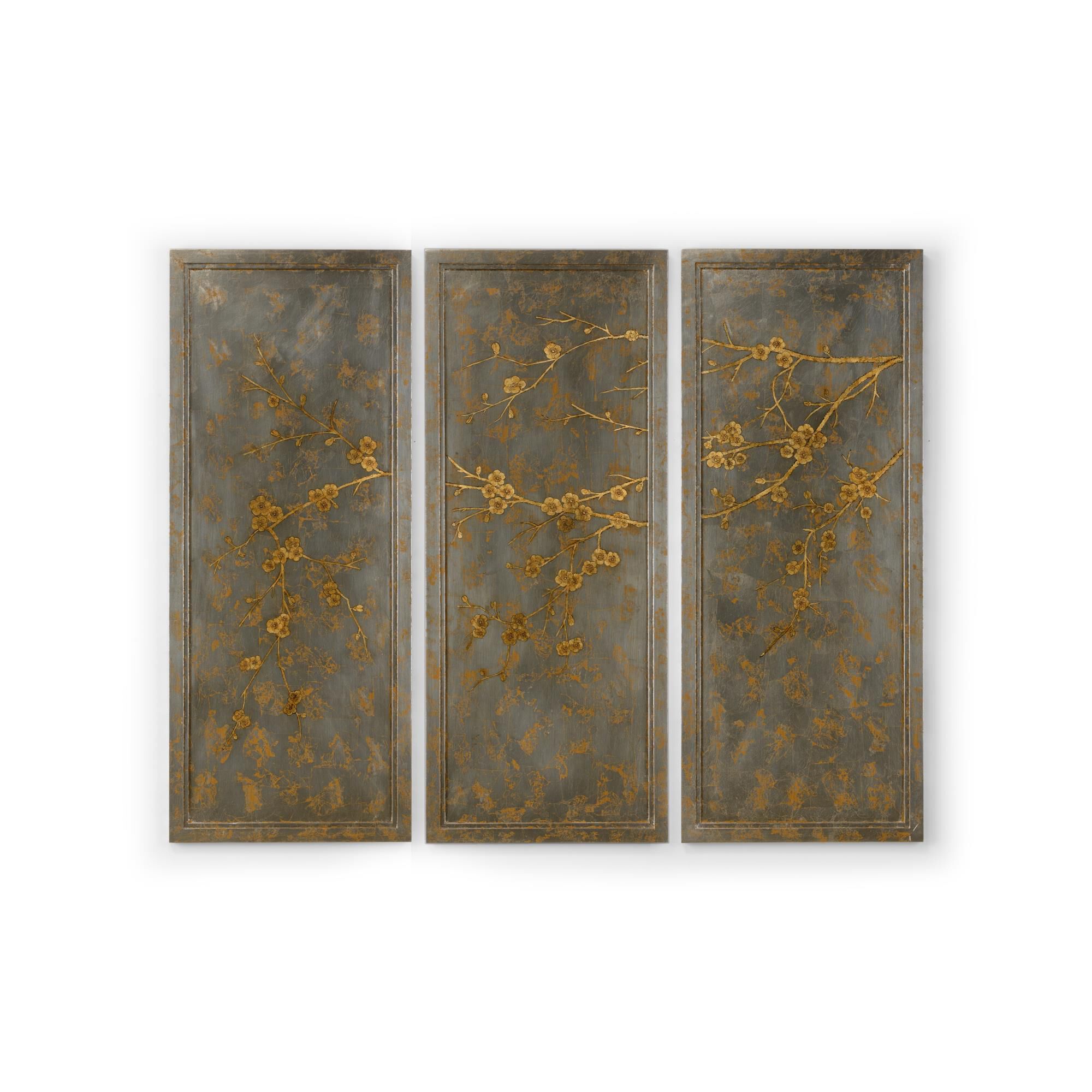 CHERRY BLOSSOM PANELS (S3) Alternative Wall Art by Chelsea House
