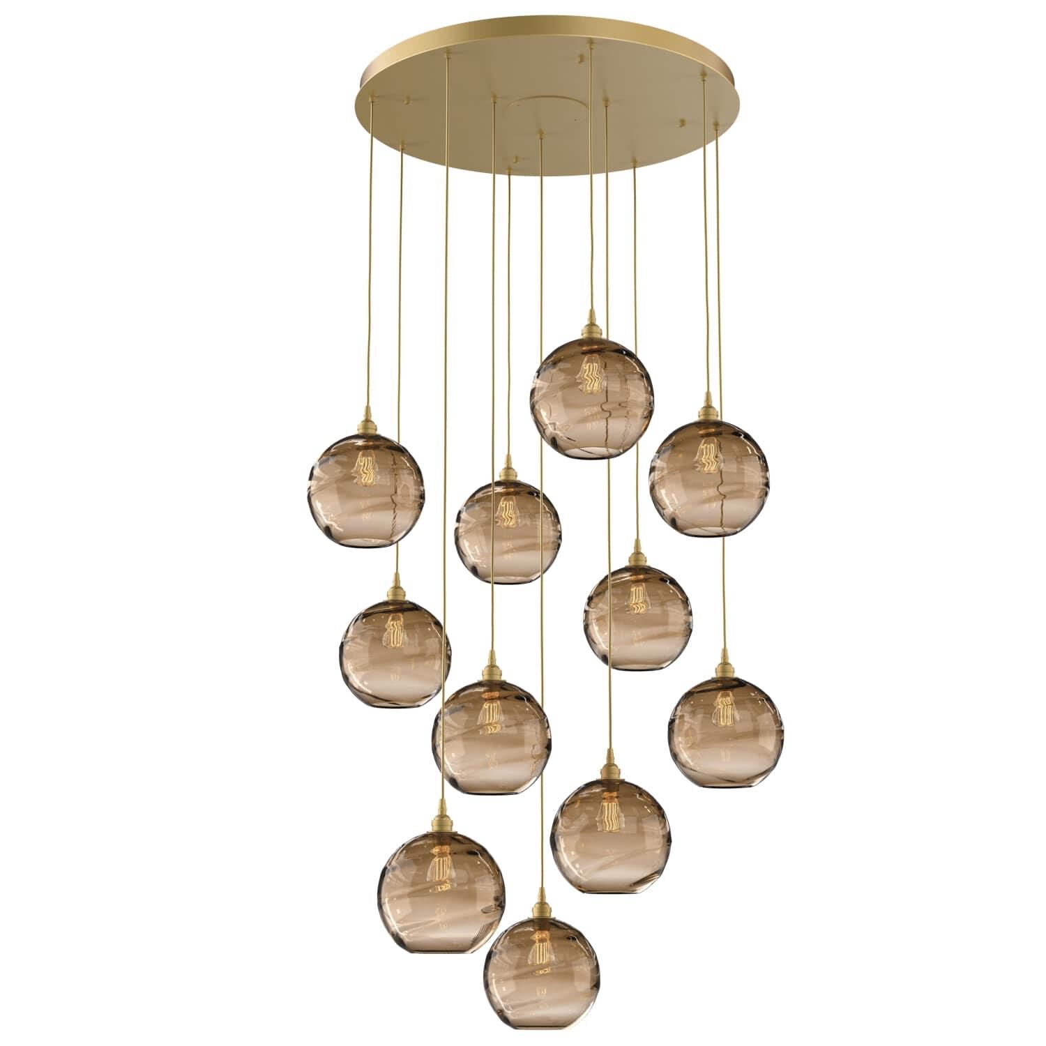 Terra 36 Inch 11 Light Multi Light Pendant by Hammerton Studio