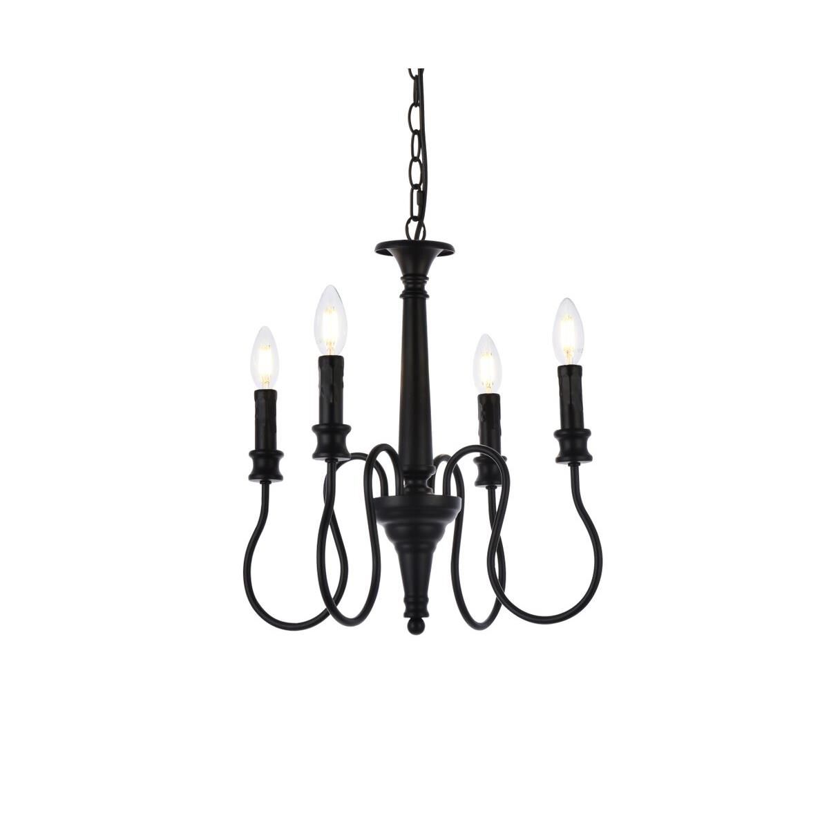 Flynx 17 Inch 4 Light Mini Chandelier by Elegant Lighting