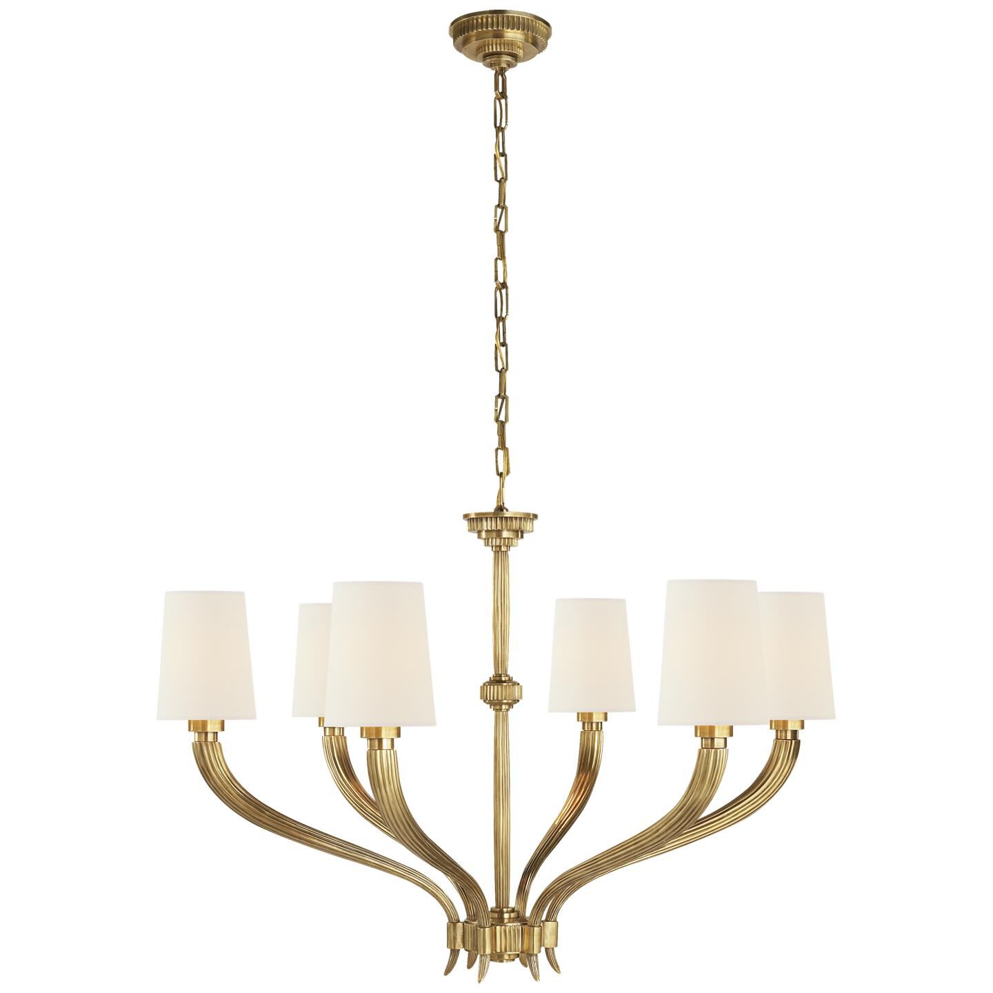 Chapman & Myers Ruhlmann 35 Inch 6 Light Chandelier by Visual Comfort Signature Collection