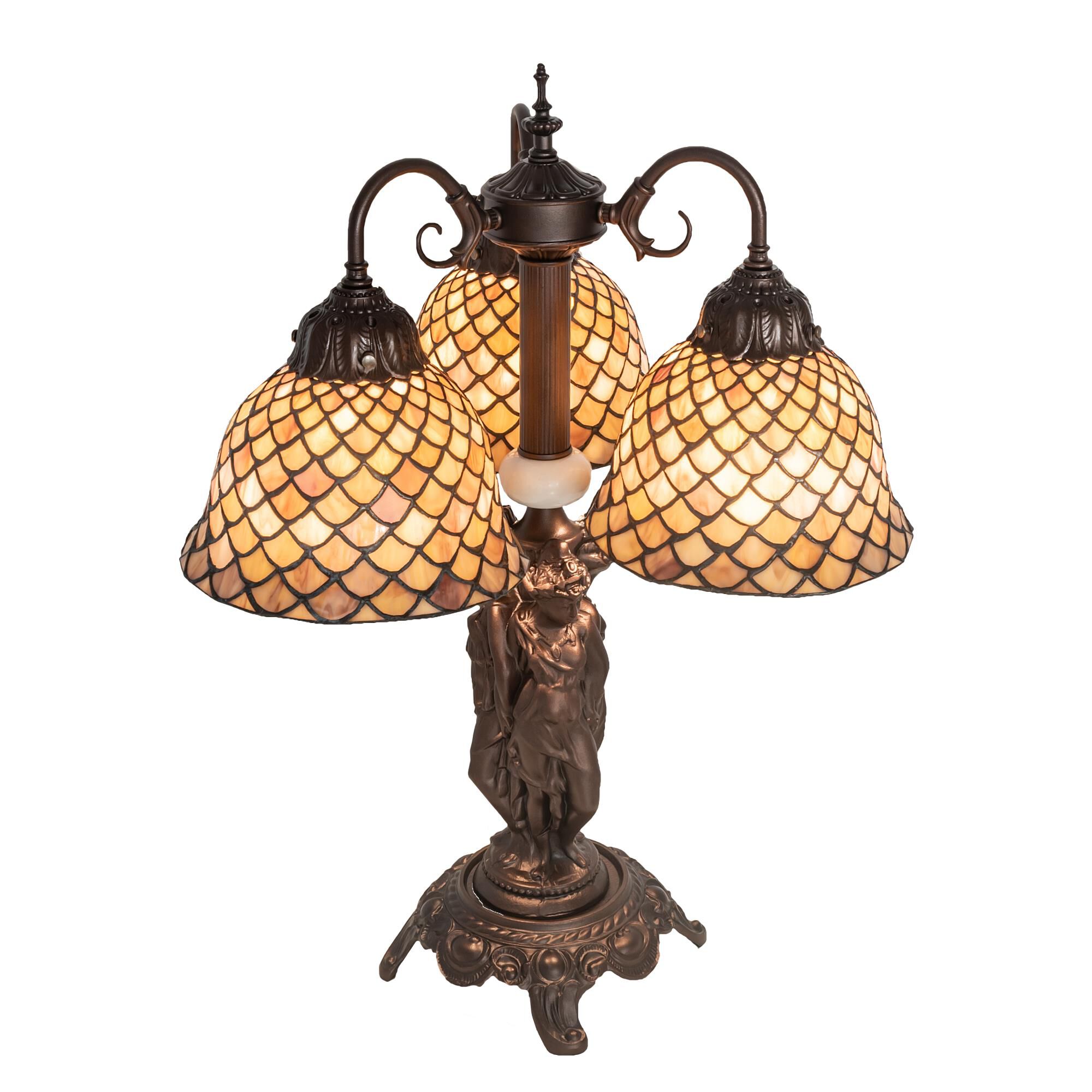 Tiffany Fishscale 23 Inch Table Lamp by Meyda Lighting