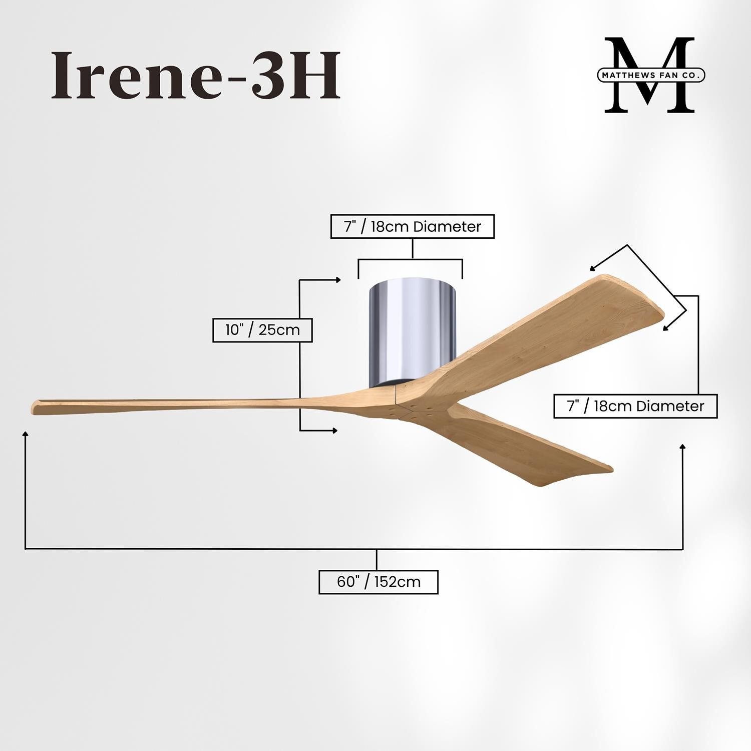 Irene 60 Inch Flush Mount Fan by Matthews Fan Company