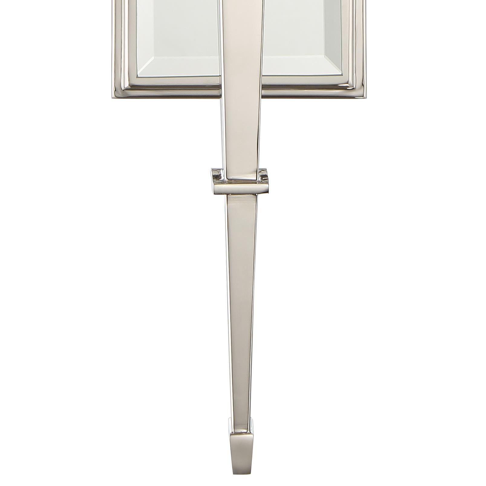 Shown in Polished Nickel finish and Optical Glass Elements crystal and Silk glass and White shade