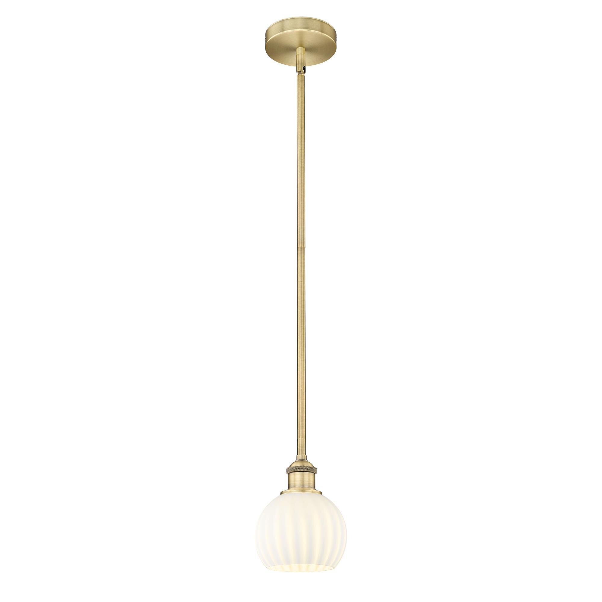 Bruno Marashlian White Venetian 6 Inch Mini Pendant by Innovations Lighting