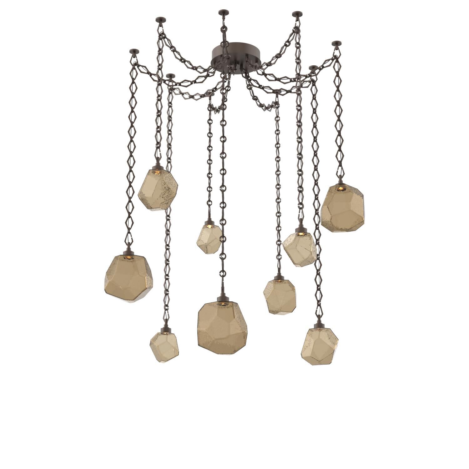 Levi Wilson Gem 17 Inch Multi Pendant Light by Hammerton Studio