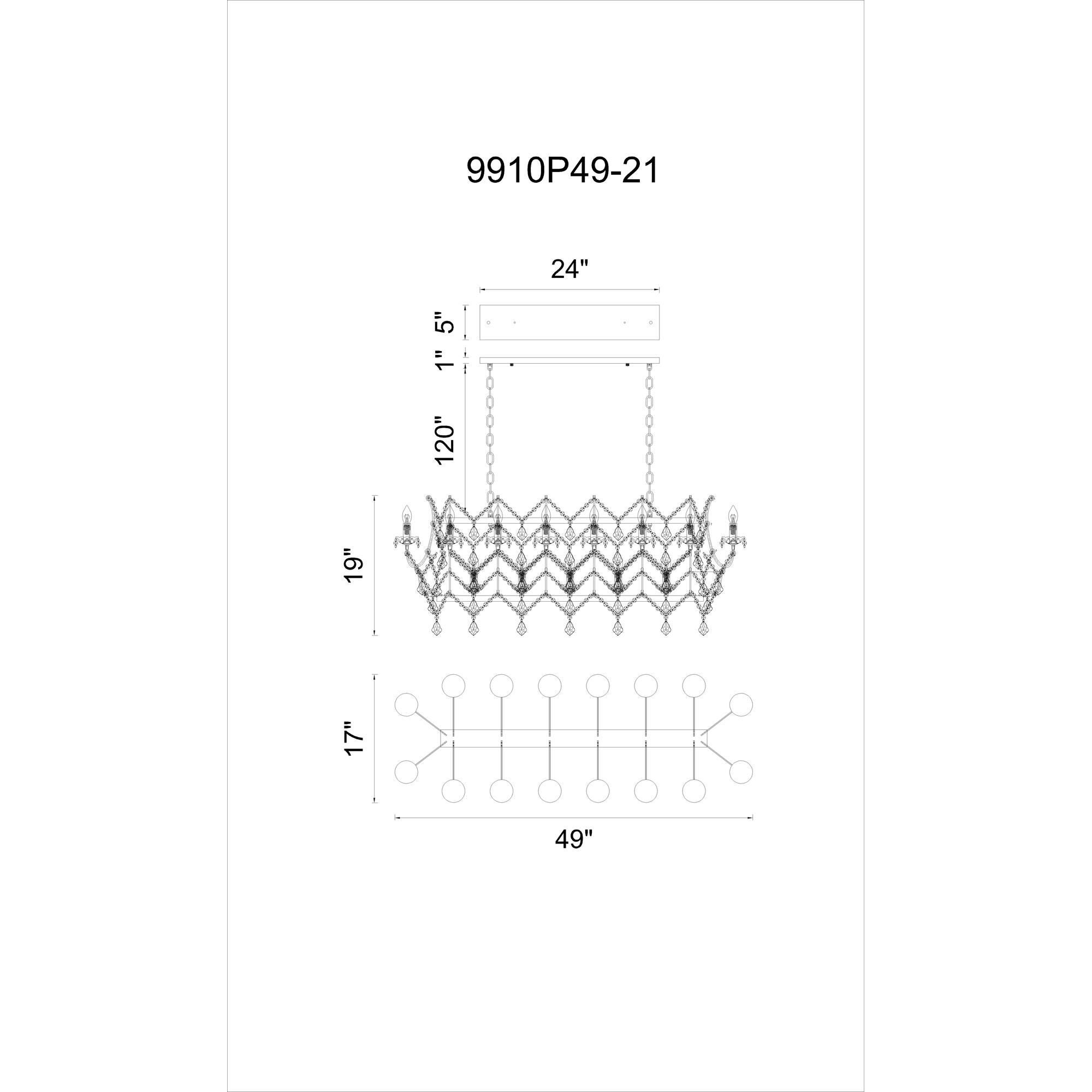 Shown in Light Brown finish and K9 Clear crystal