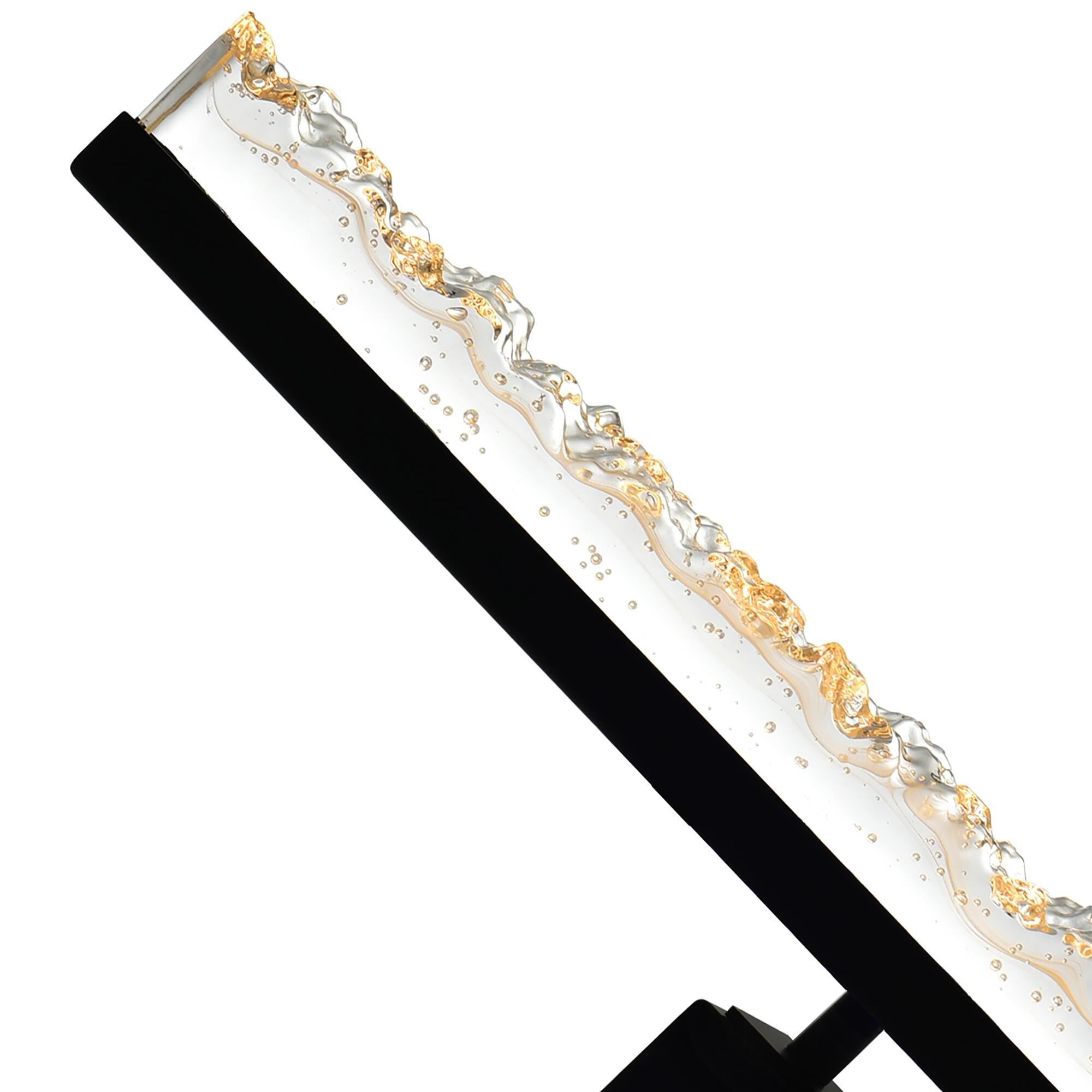 Shown in Black finish and Clear crystal