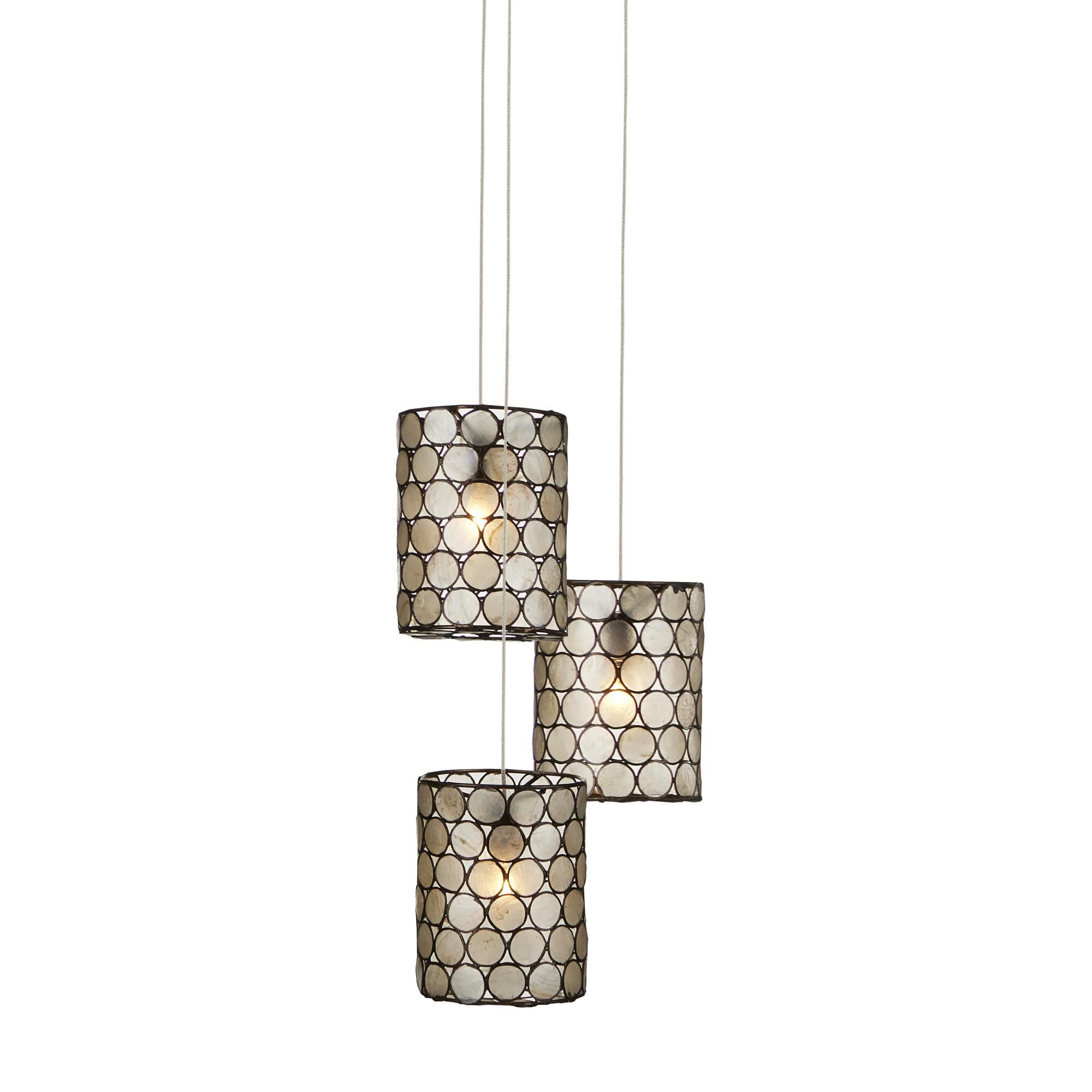 Regatta 9 Inch 3 Light LED Multi Light Pendant by Currey and Company