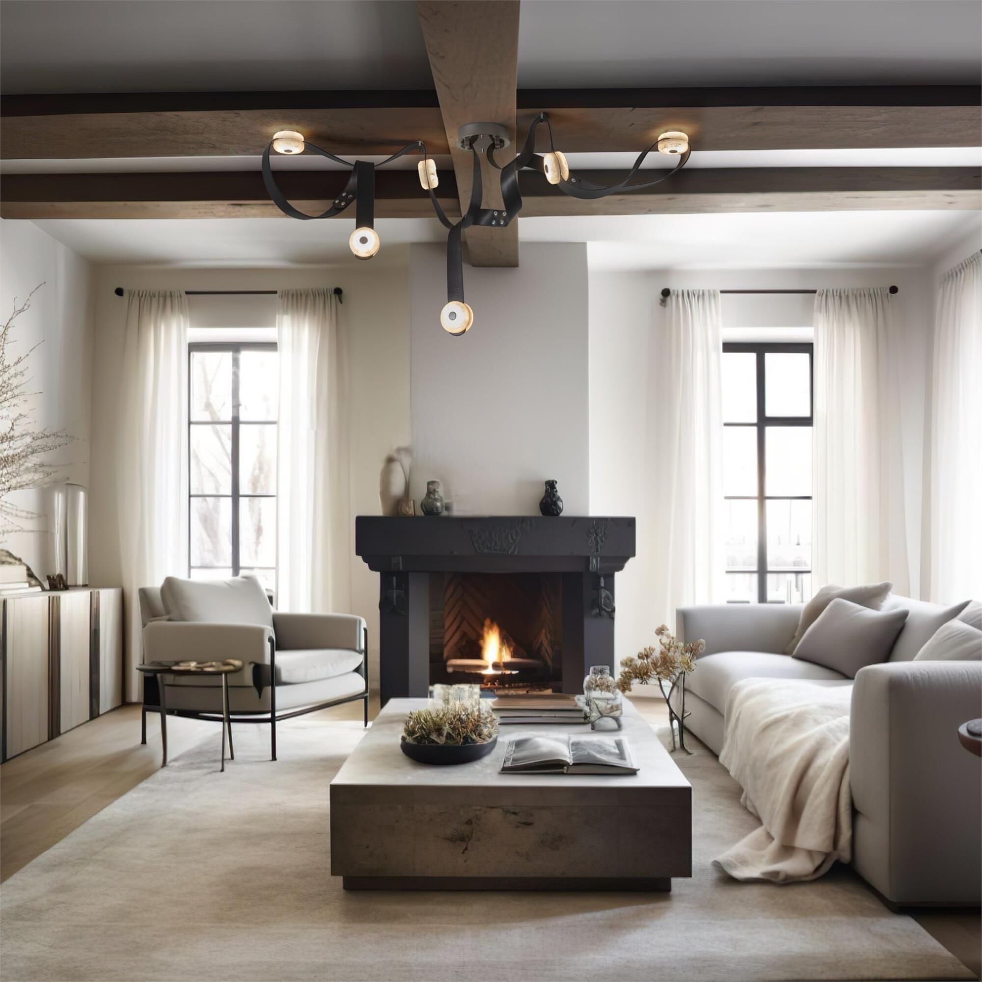 Snaps 58 Inch Multi Light Pendant by Hubbardton Forge